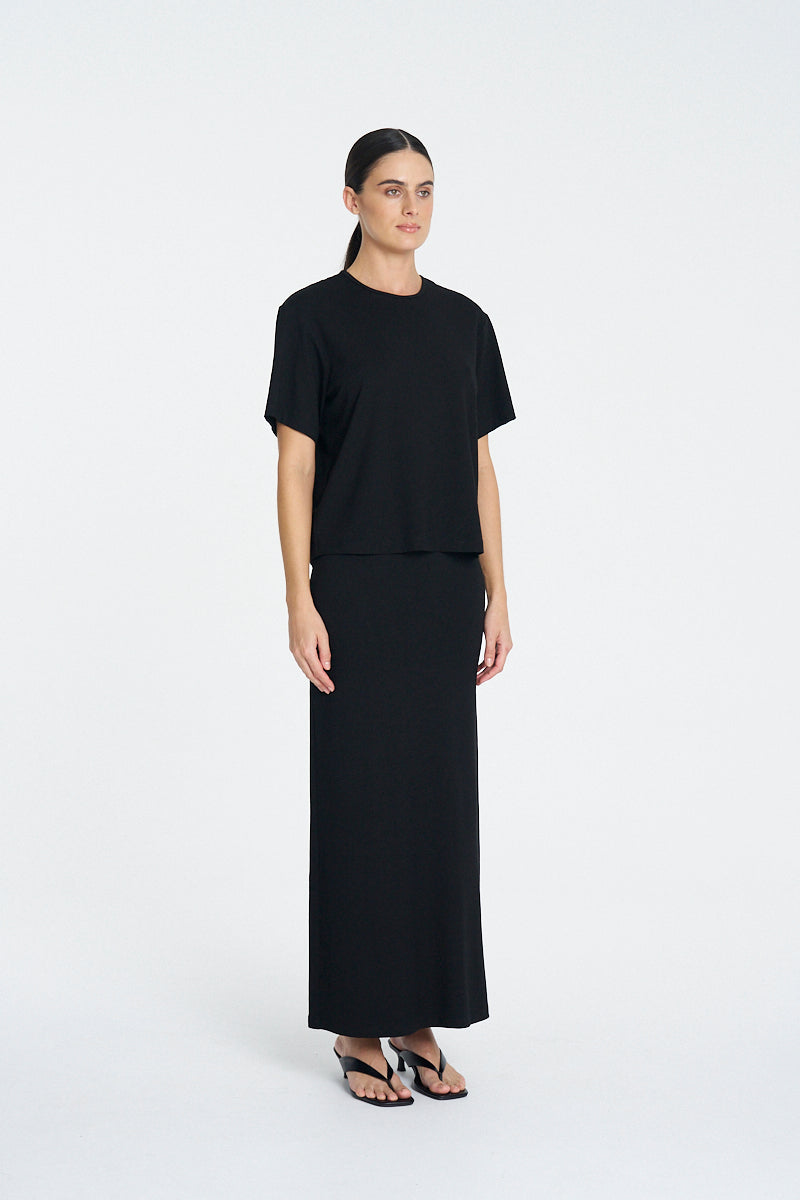 COLUMN SKIRT - Black