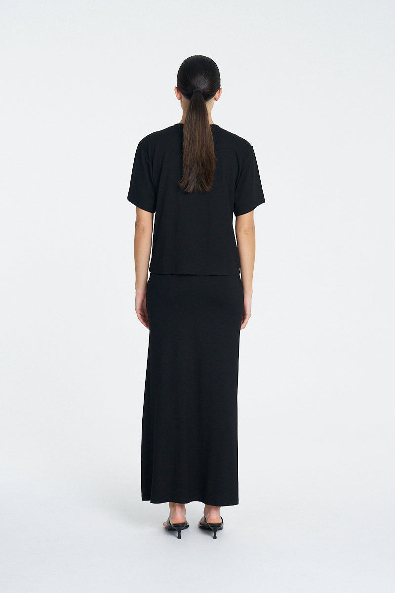 COLUMN SKIRT - Black