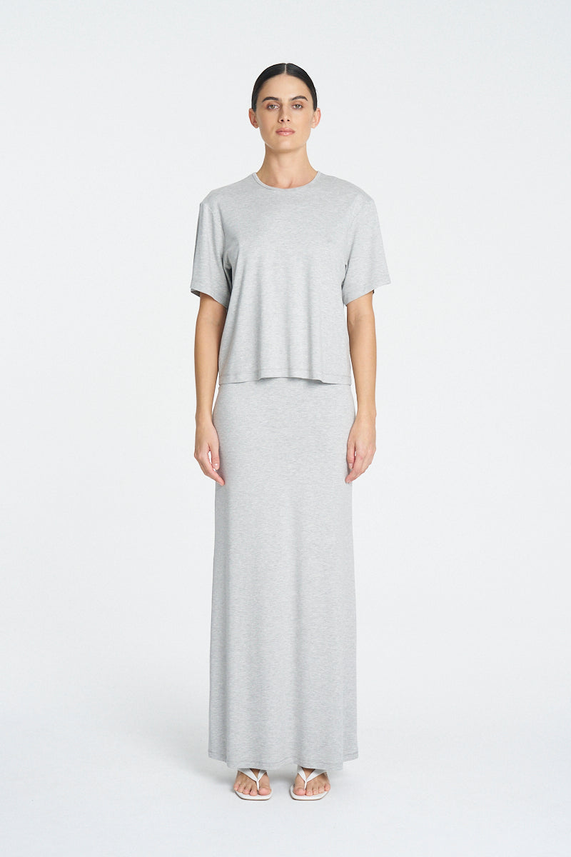 BOX TEE - Mid Marl