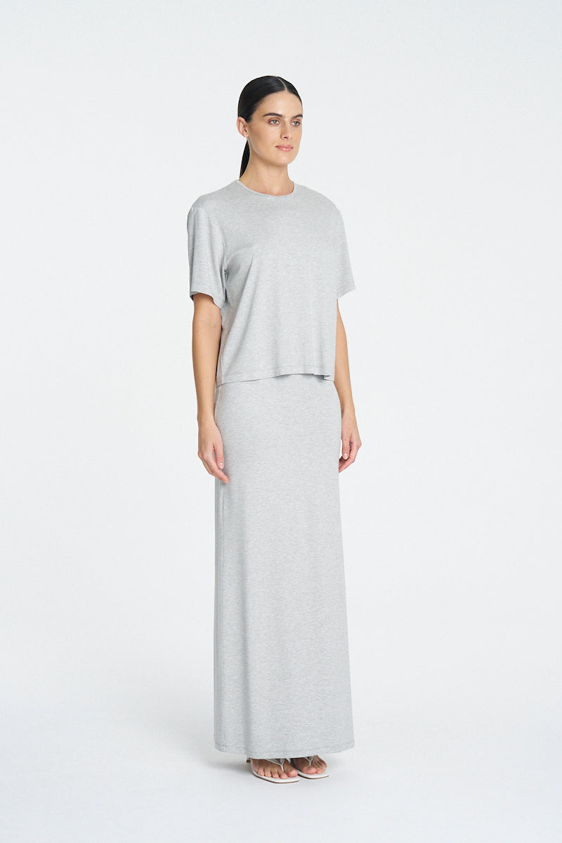 BOX TEE - Mid Marl