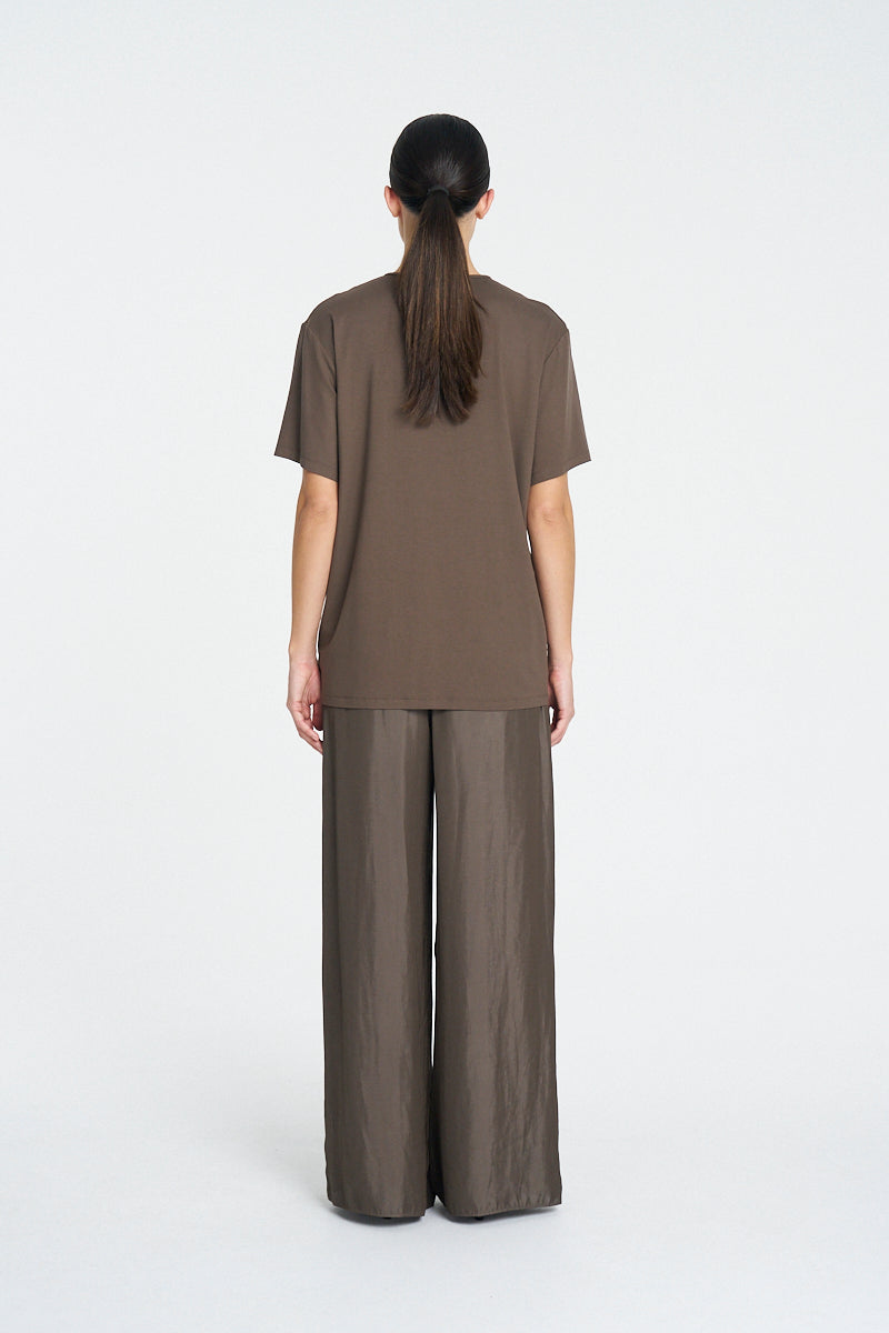PLEAT PANT - Espresso