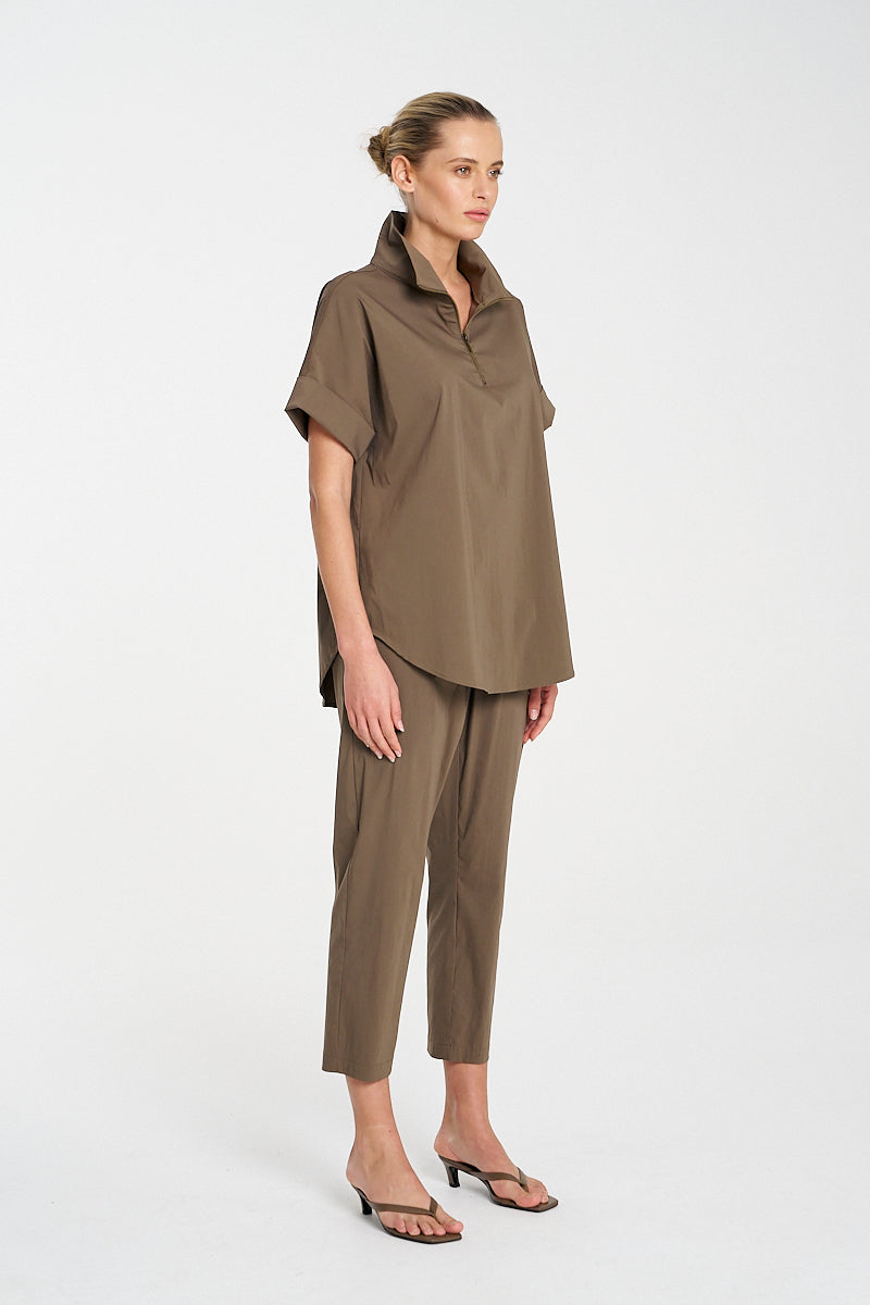 F65 8572 HALF ZIP SHIRT - MELA PURDIE