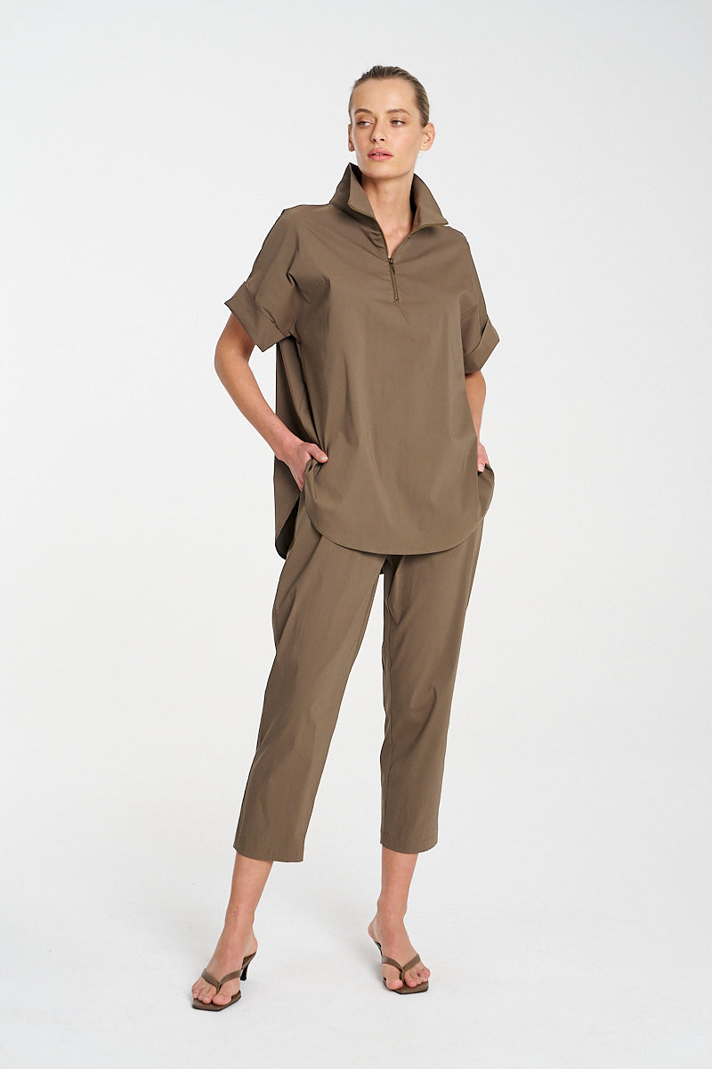 F65 8572 HALF ZIP SHIRT - MELA PURDIE