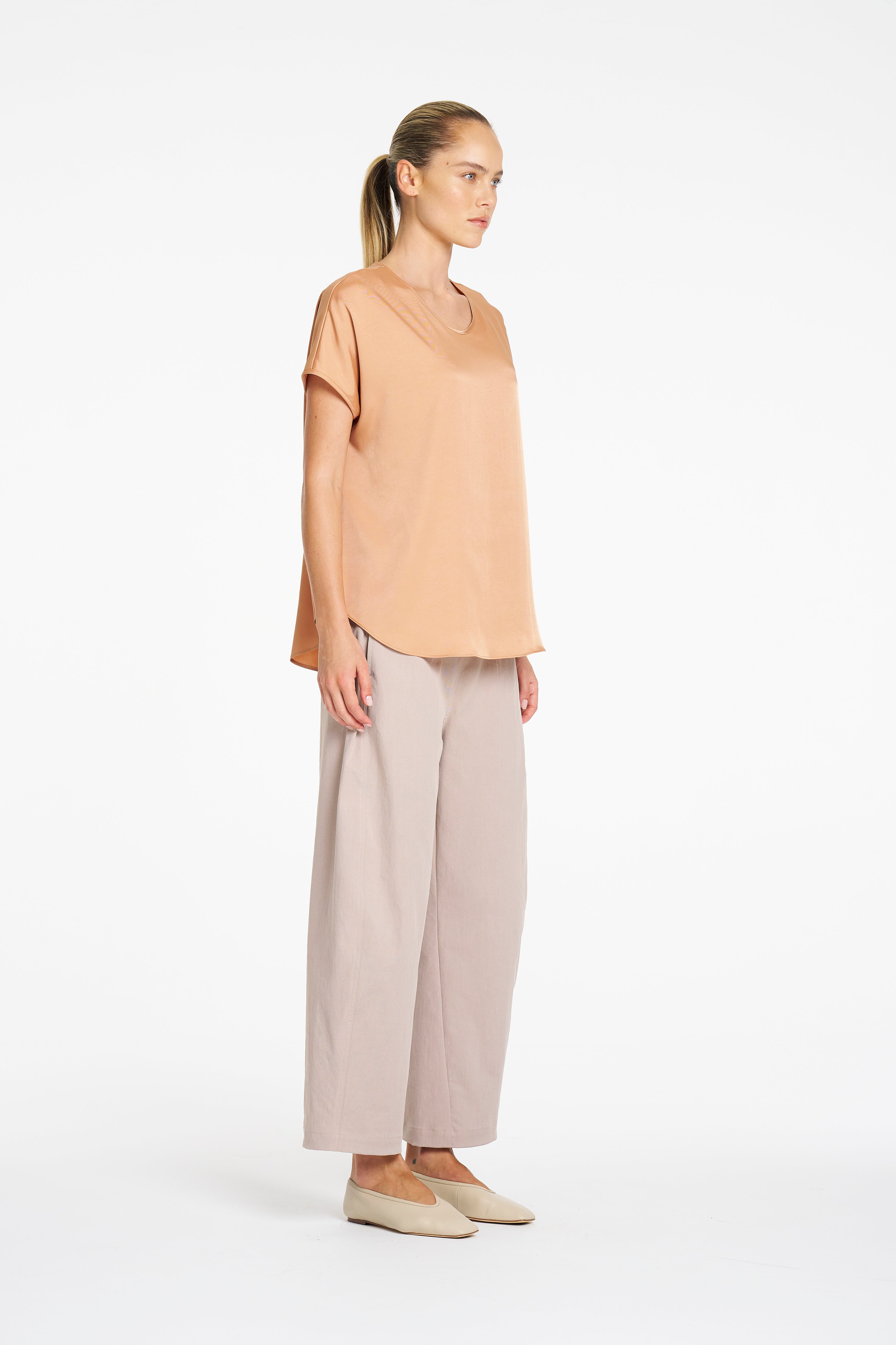F416 10002 BARREL LEG PANT - MELA PURDIE