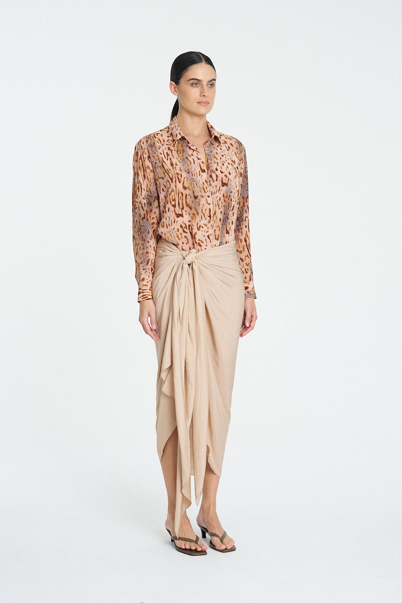 SOFT SILK SHIRT - Animal
