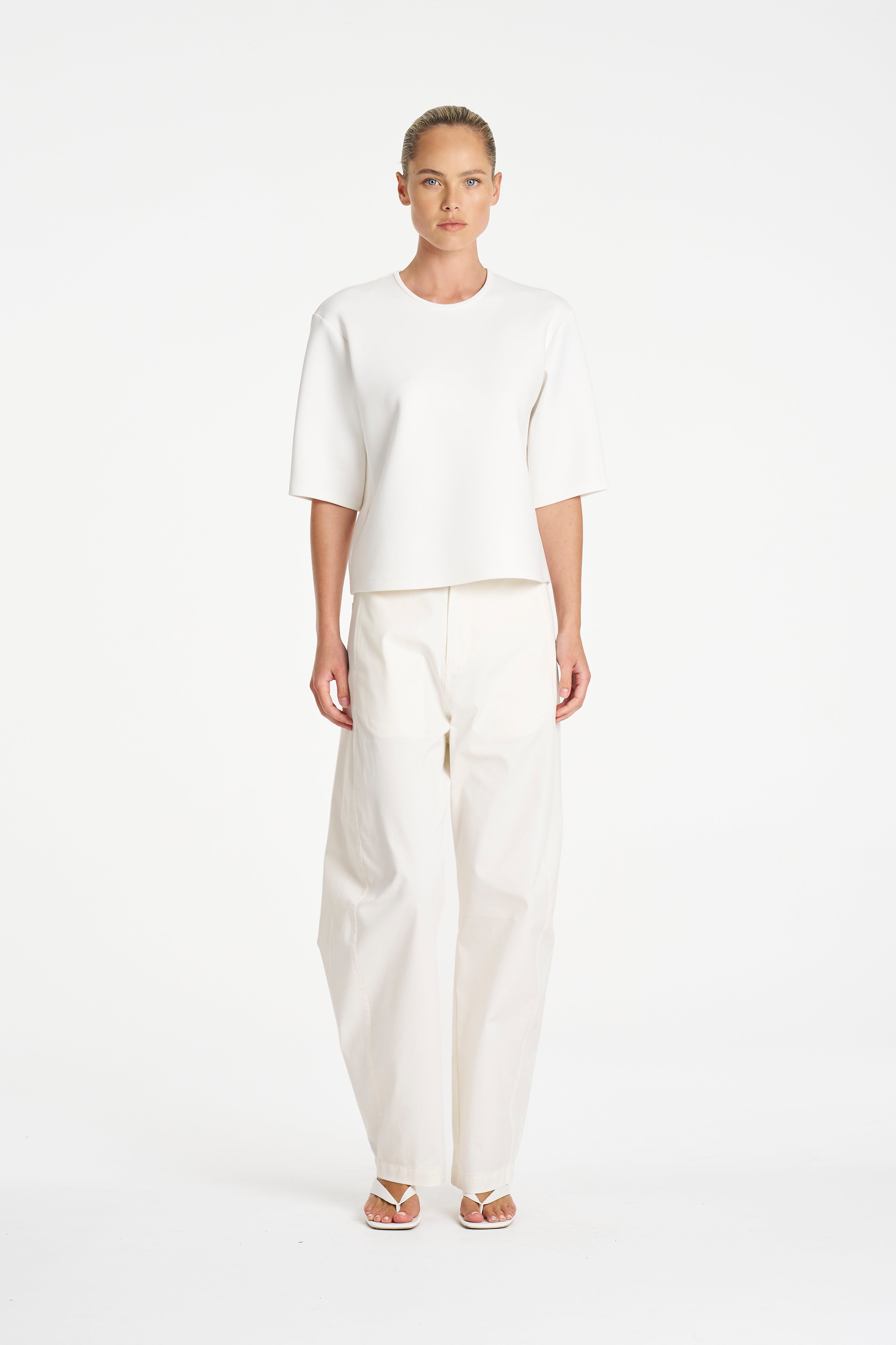 ELBOW BOX TEE - White - MELA PURDIE