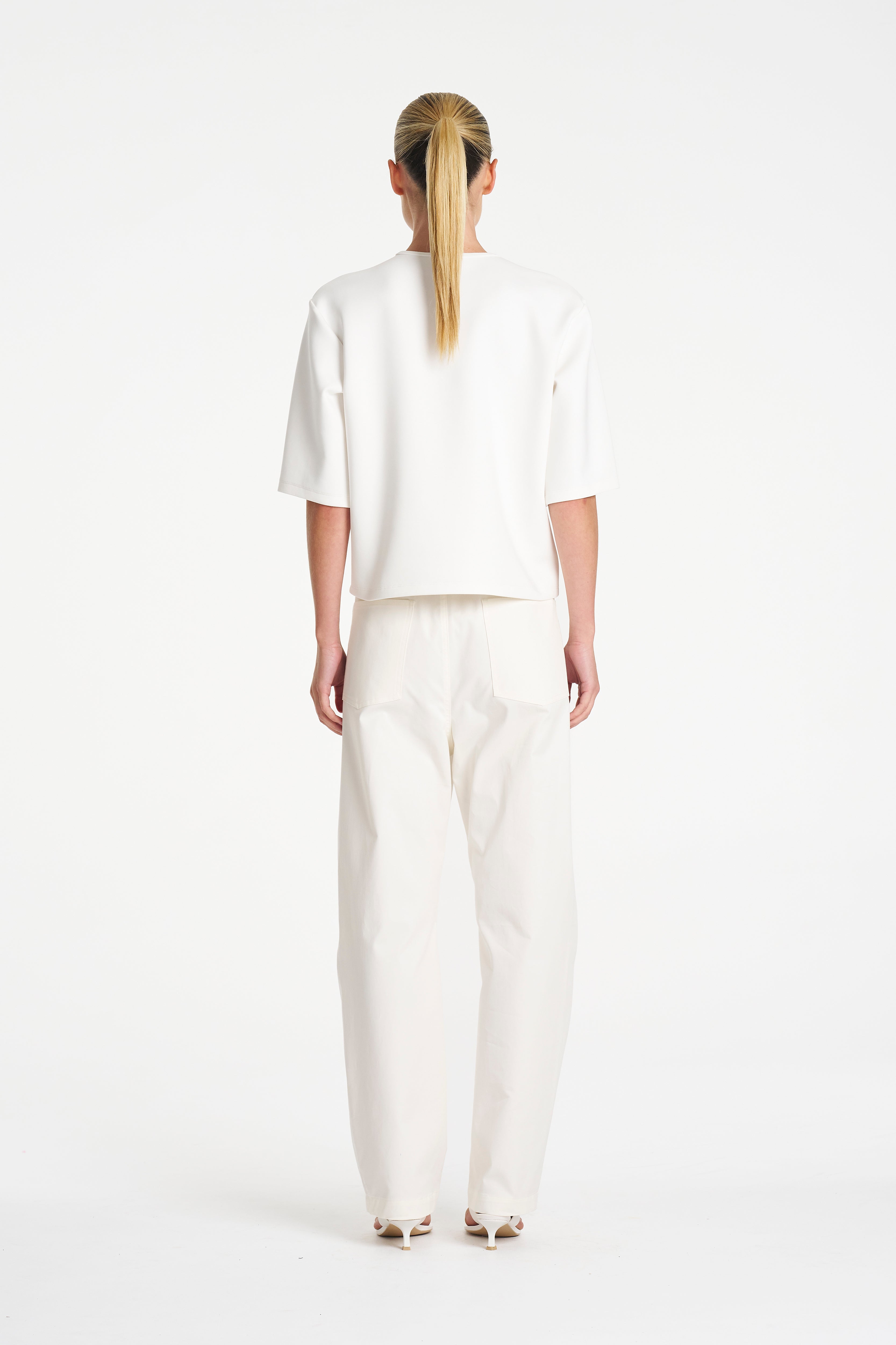 ELBOW BOX TEE - White - MELA PURDIE