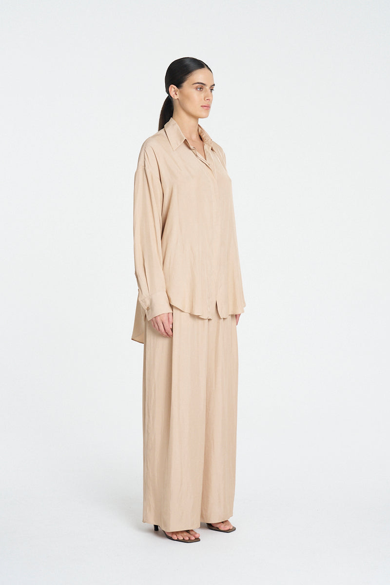 RELAXED SHIRT - Café