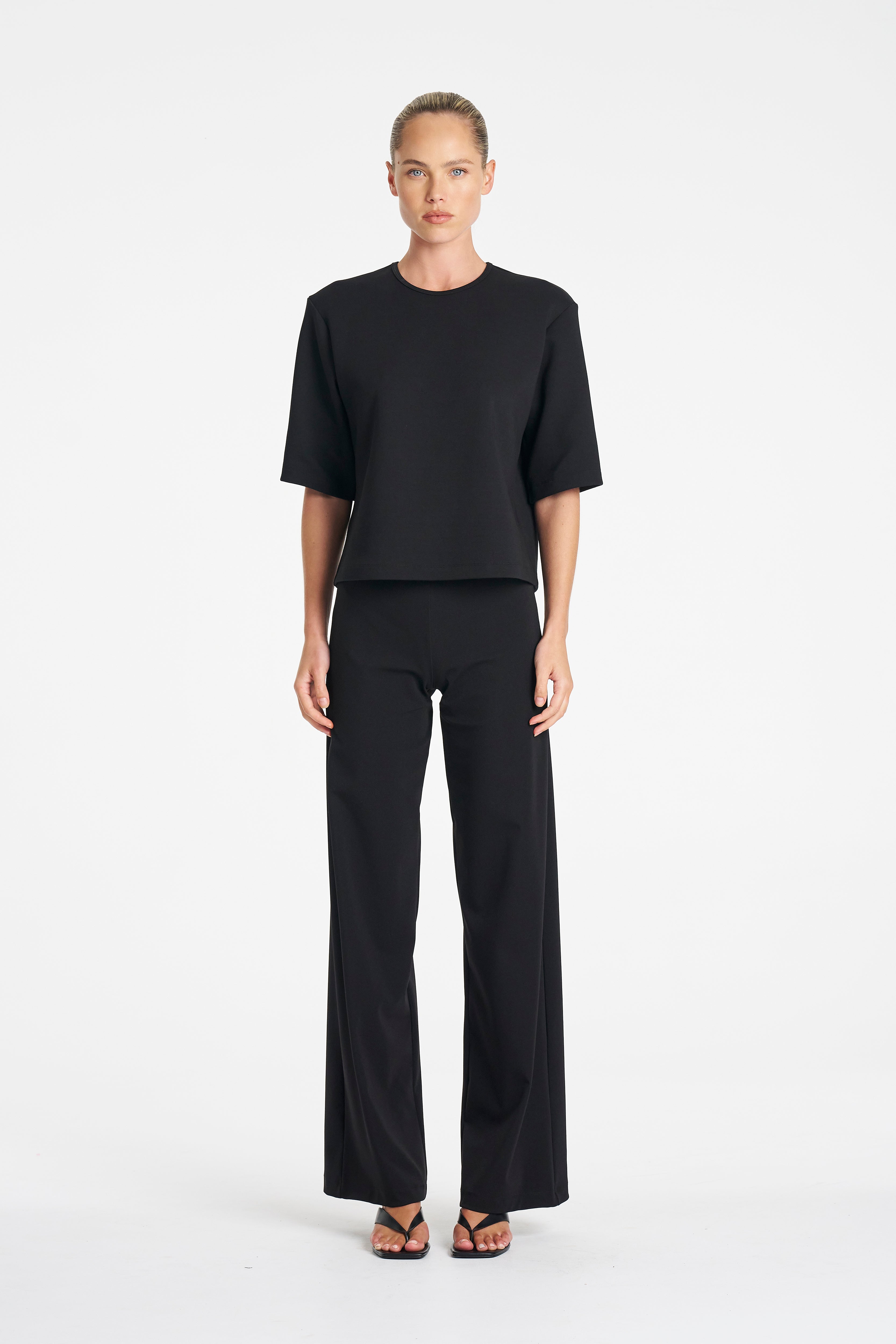 ELBOW BOX TEE - Black - MELA PURDIE