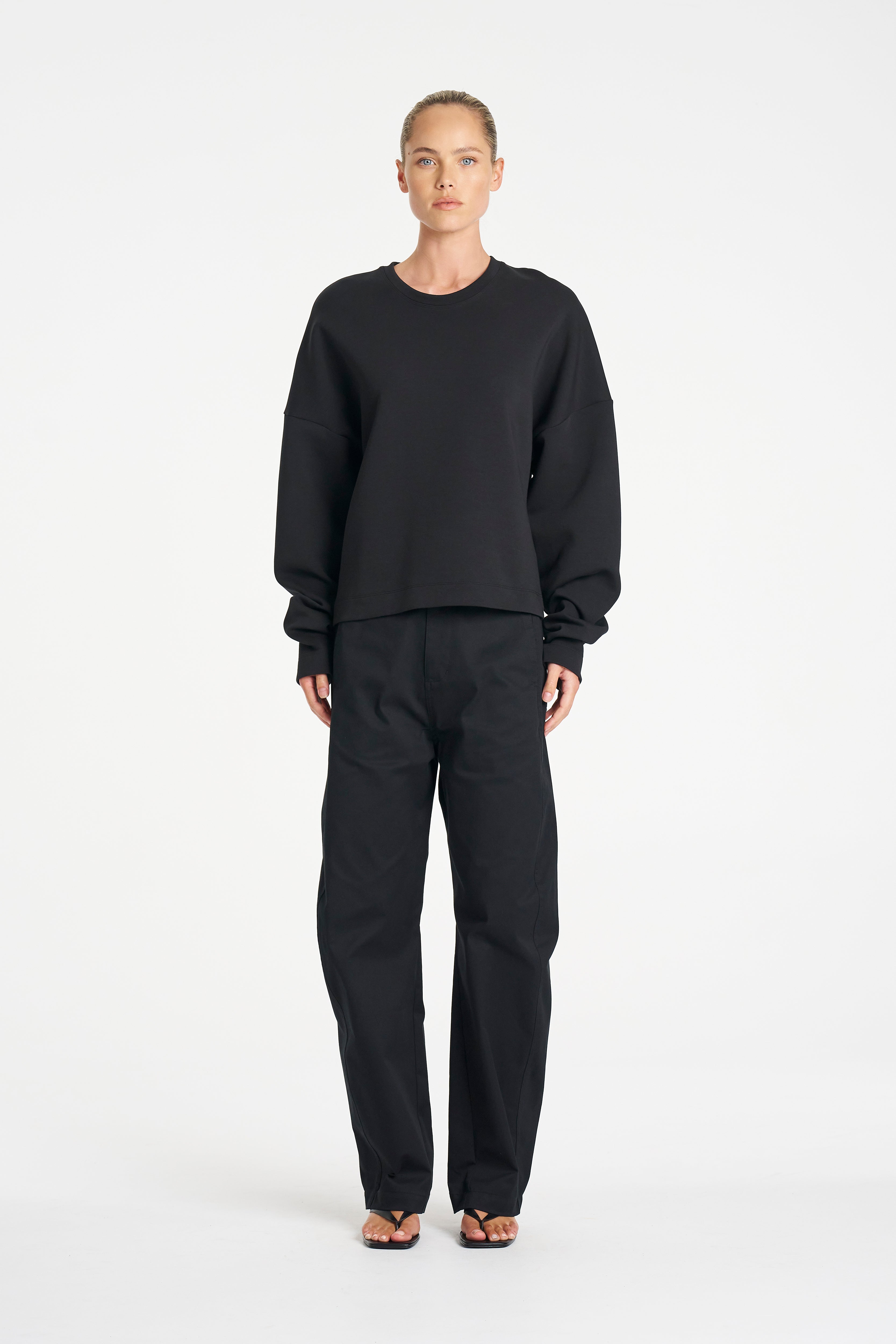 PUFFER SWEATER - Black - MELA PURDIE