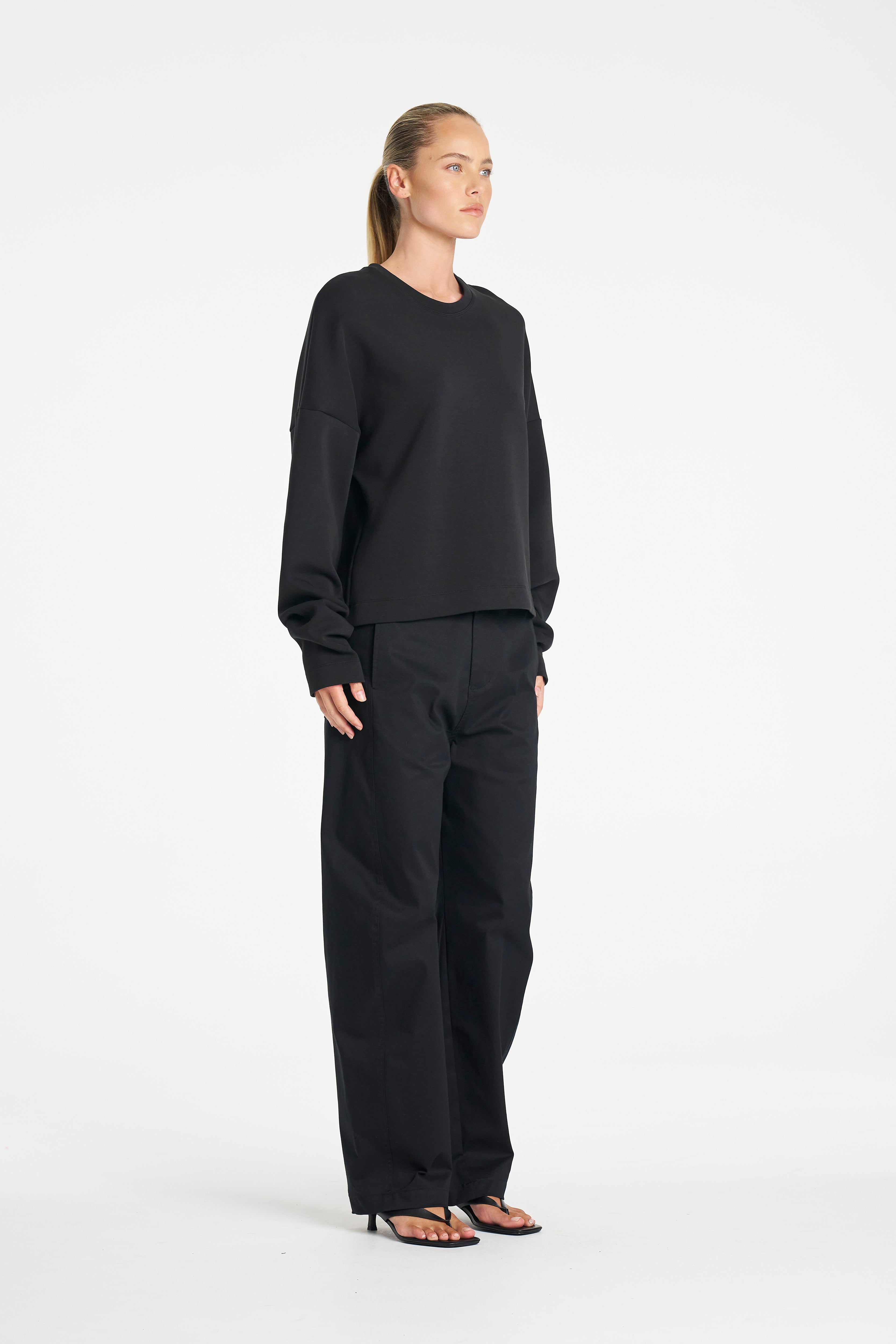 PUFFER SWEATER - Black - MELA PURDIE