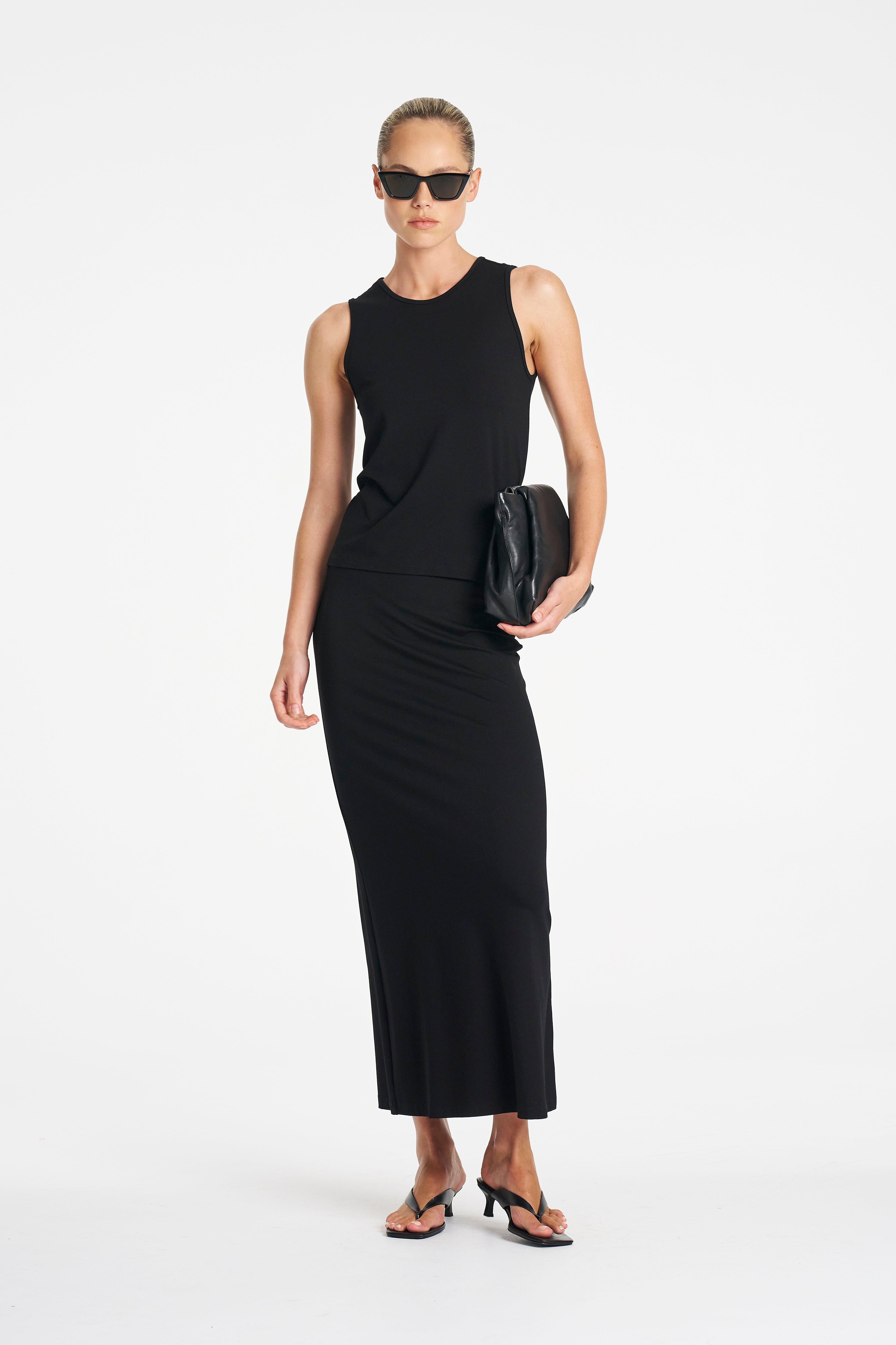 CREW TANK - Black - MELA PURDIE