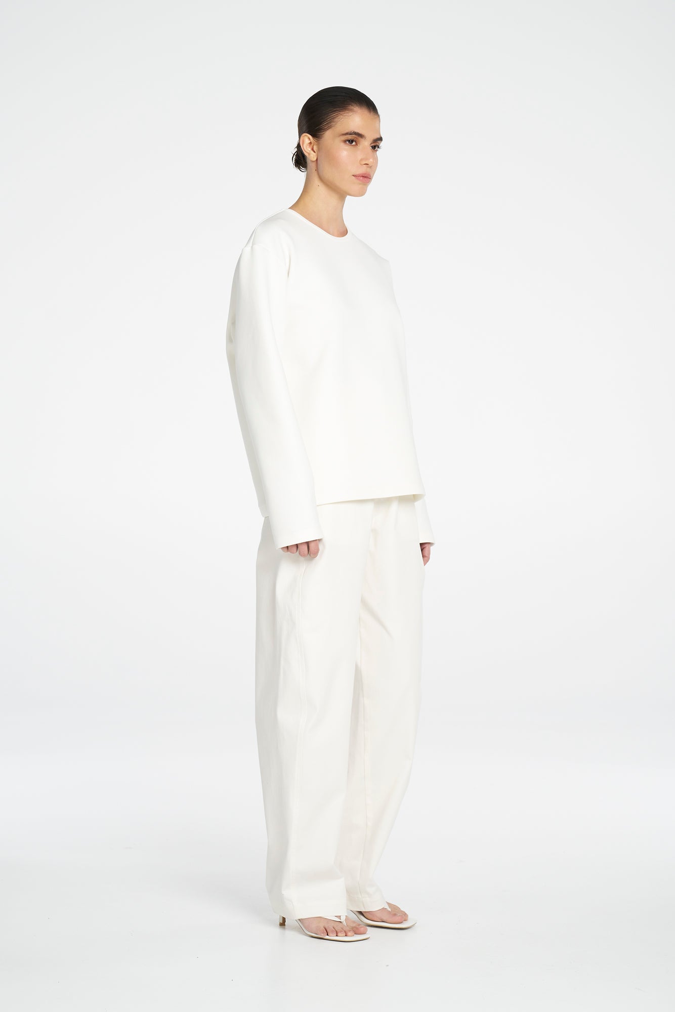 BOX SWEATER - White - MELA PURDIE