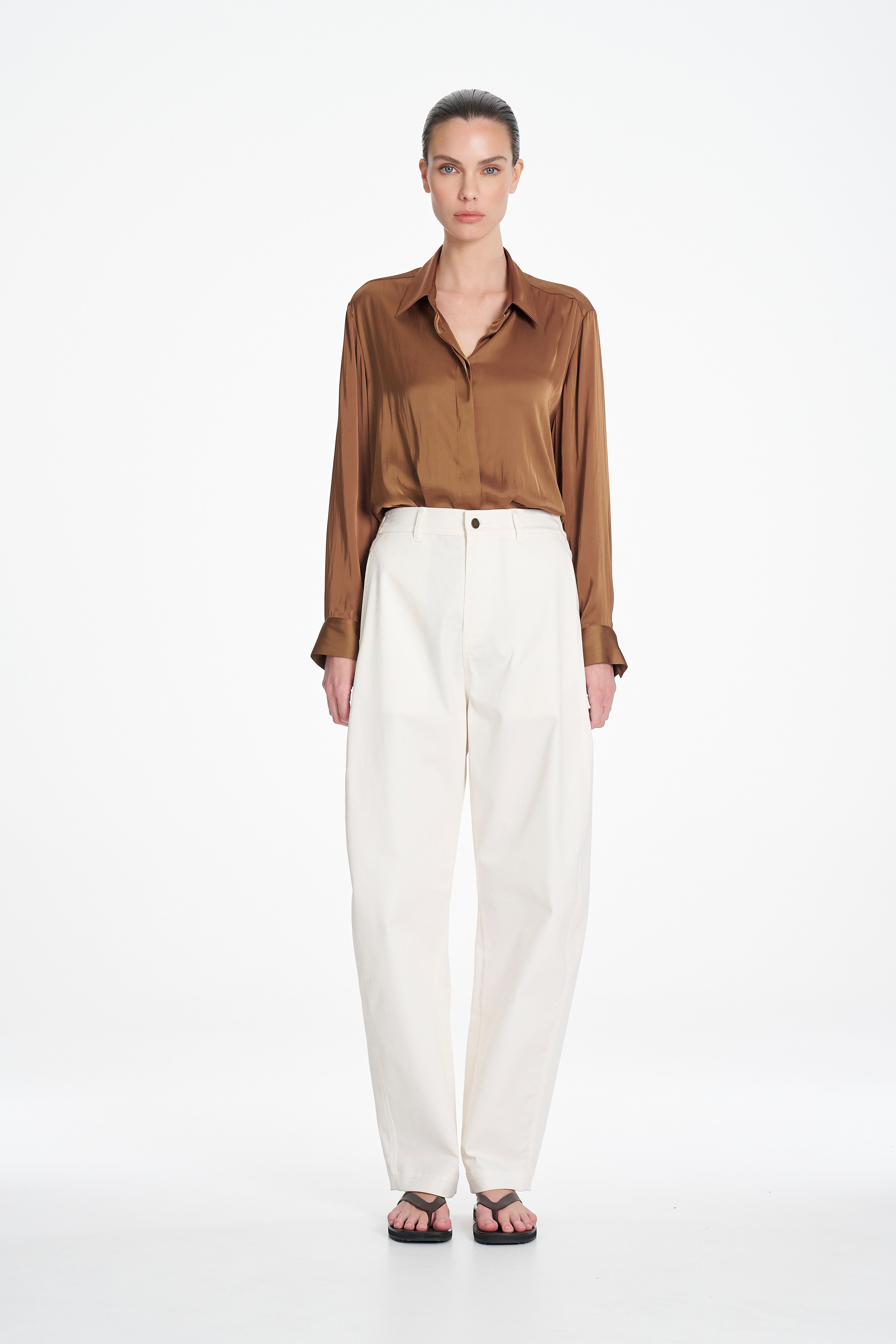 CHARMEUSE SHIRT - Saffron - MELA PURDIE