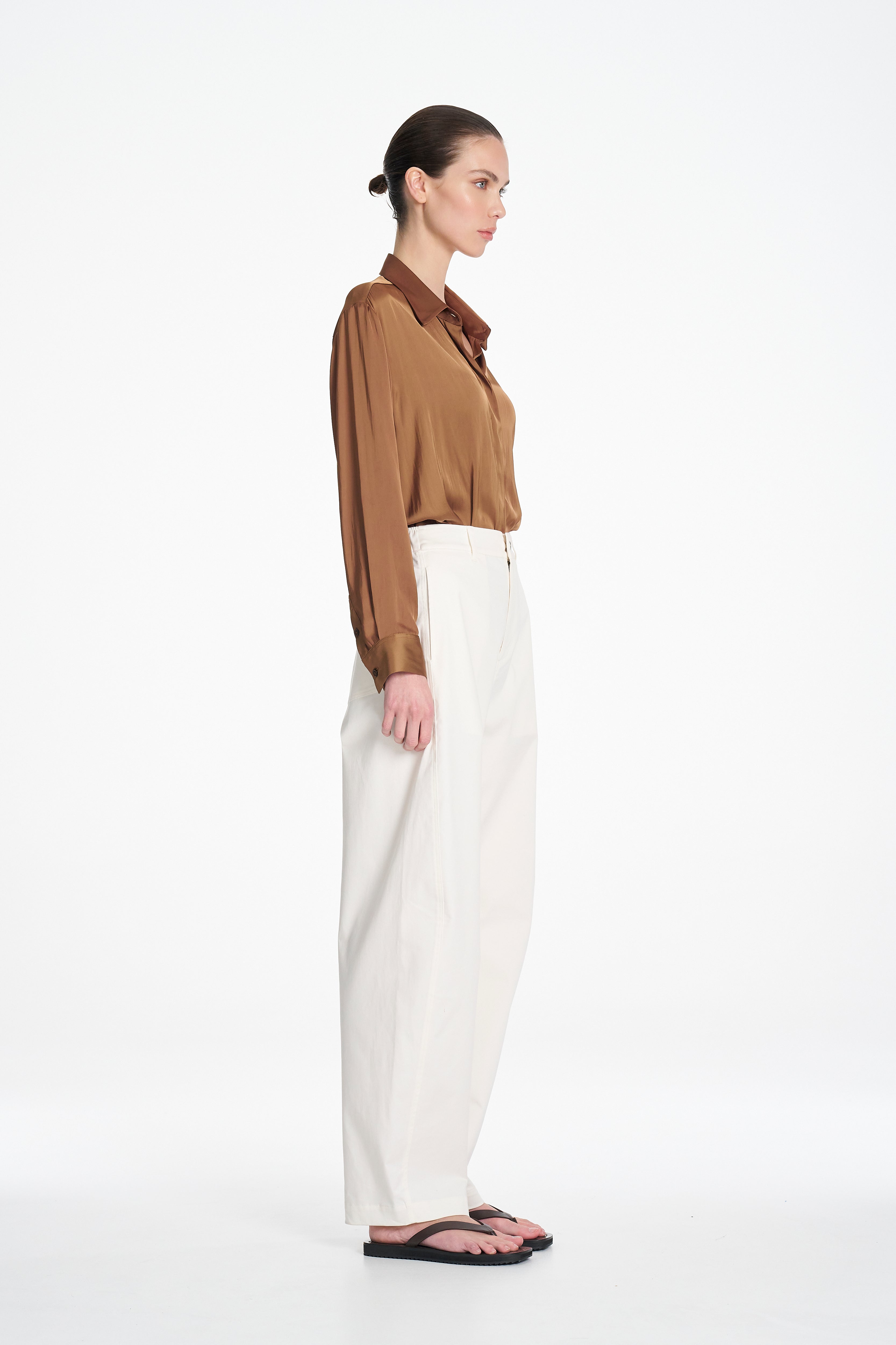CHARMEUSE SHIRT - Saffron - MELA PURDIE