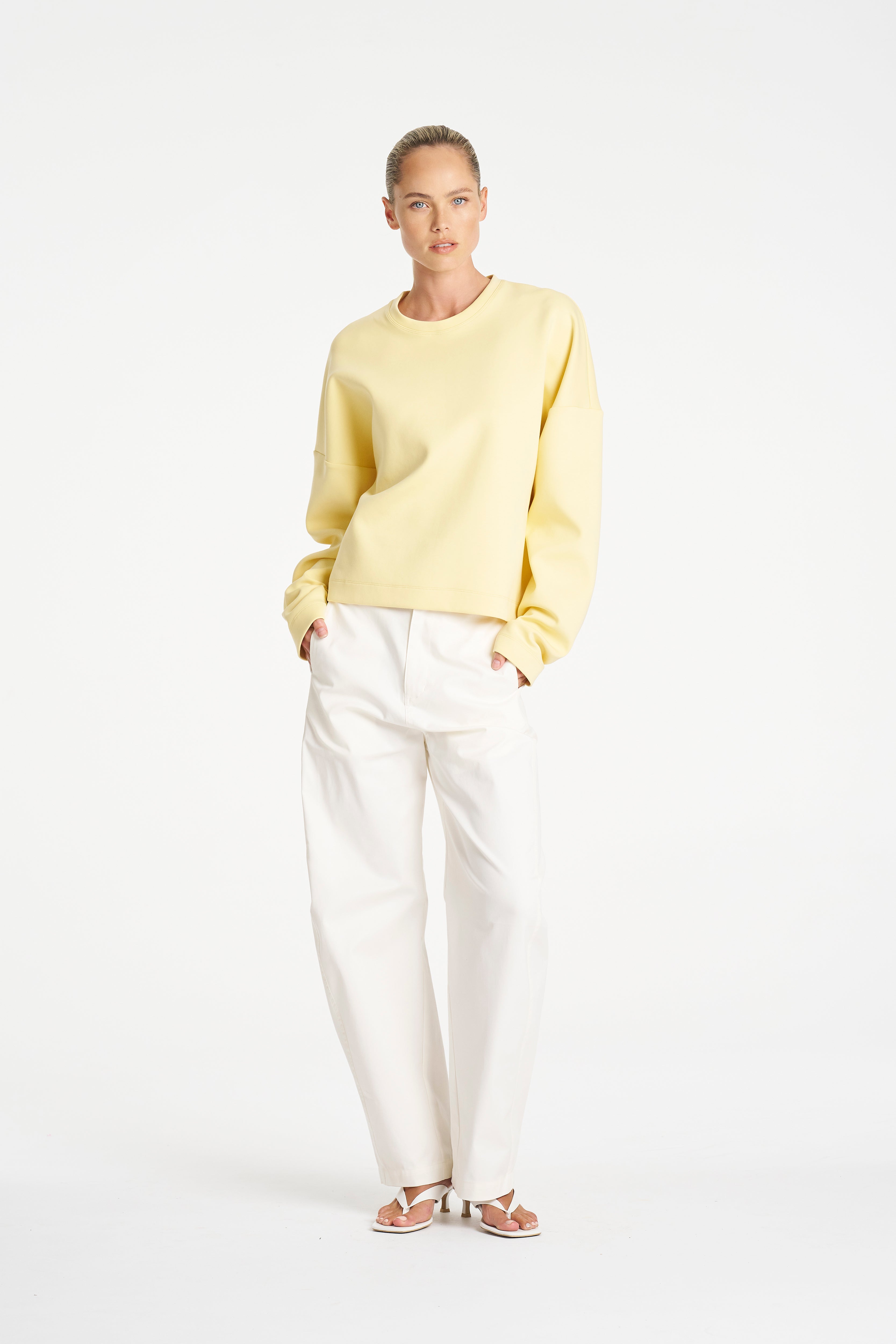 PUFFER SWEATER - Lemon - MELA PURDIE