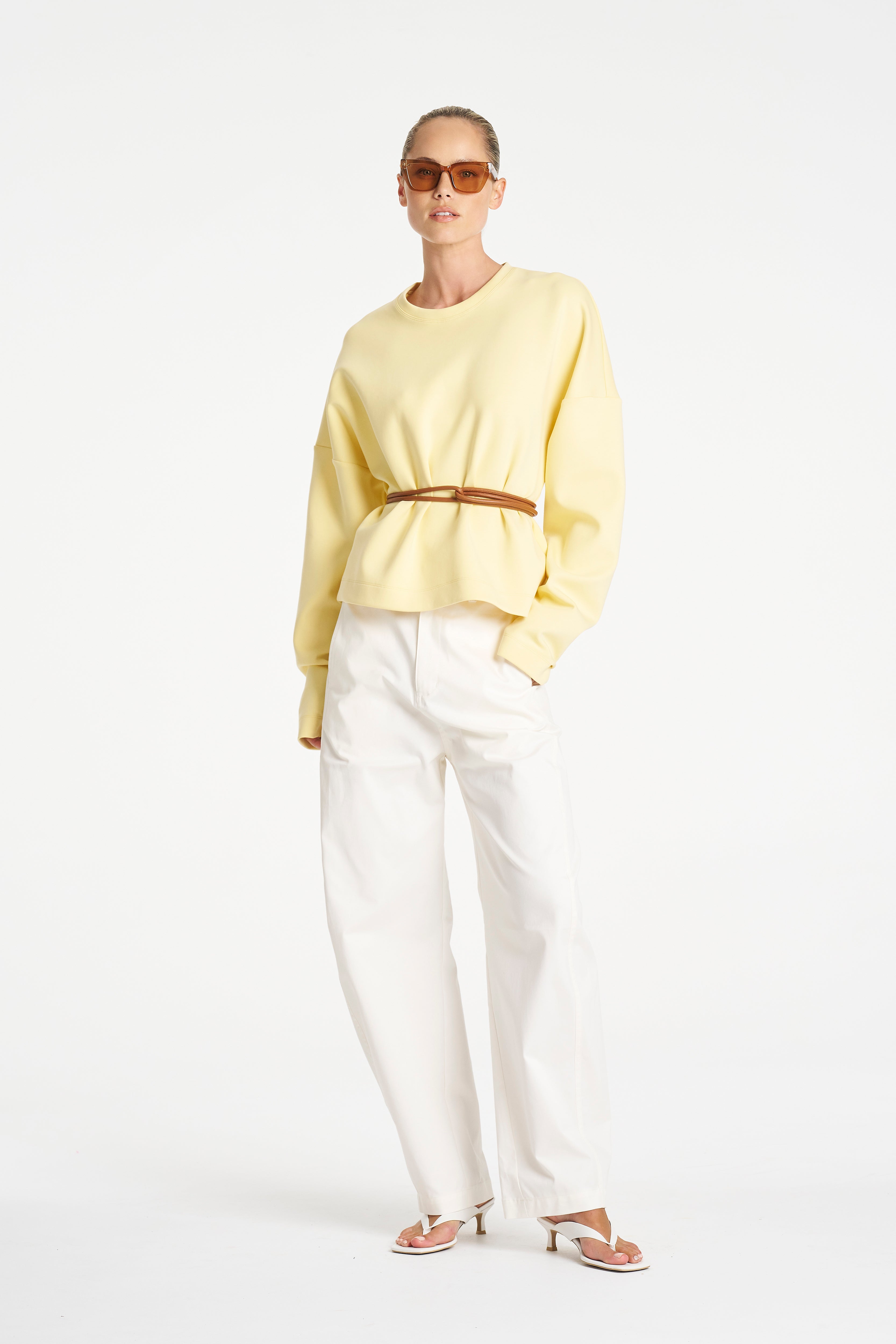 PUFFER SWEATER - Lemon - MELA PURDIE