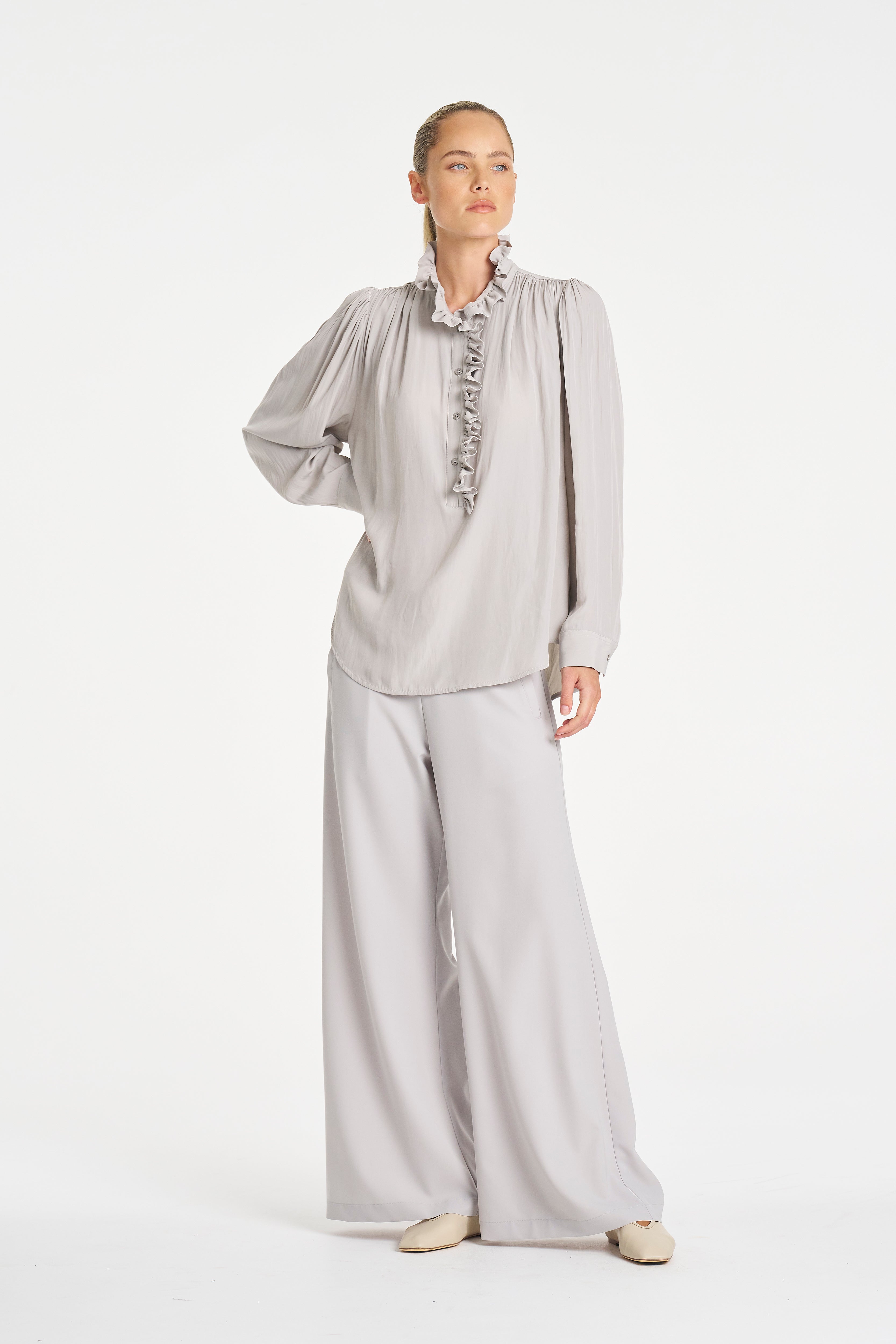 F67 80027 RUFFLET BLOUSE - MELA PURDIE
