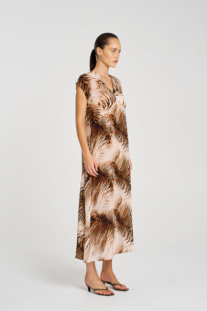 F847 3383 MAXI SLICE DRESS