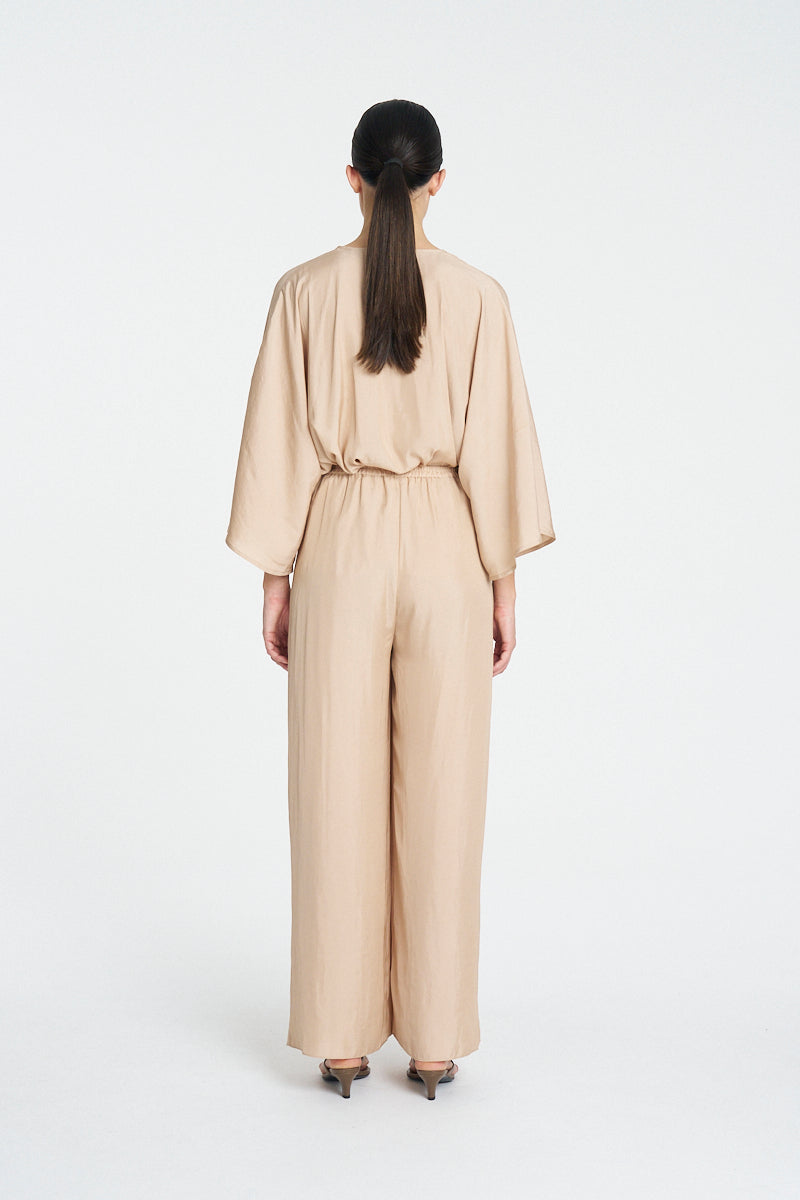 PLEAT PANT - Café