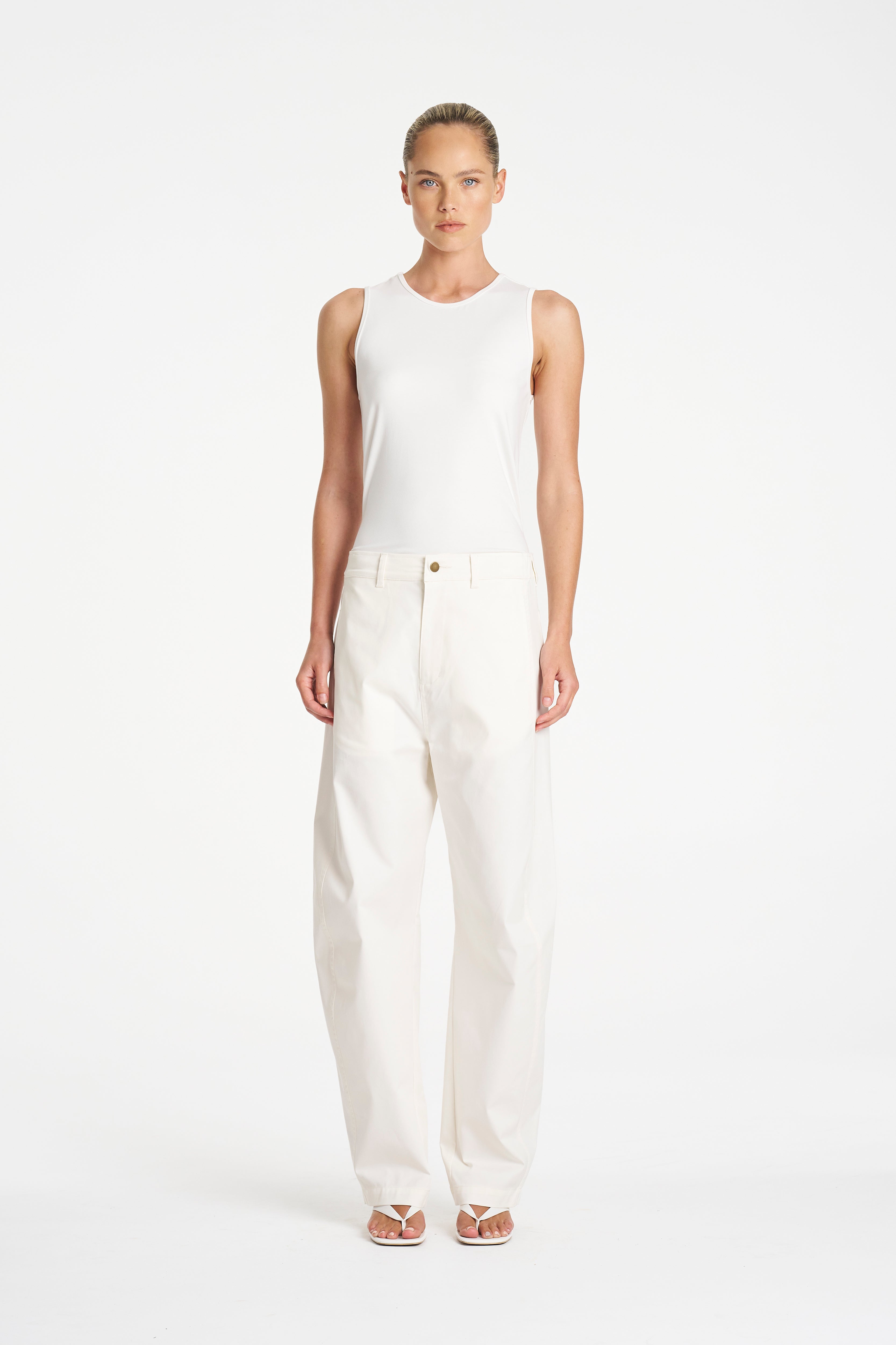 CREW TANK - White - MELA PURDIE