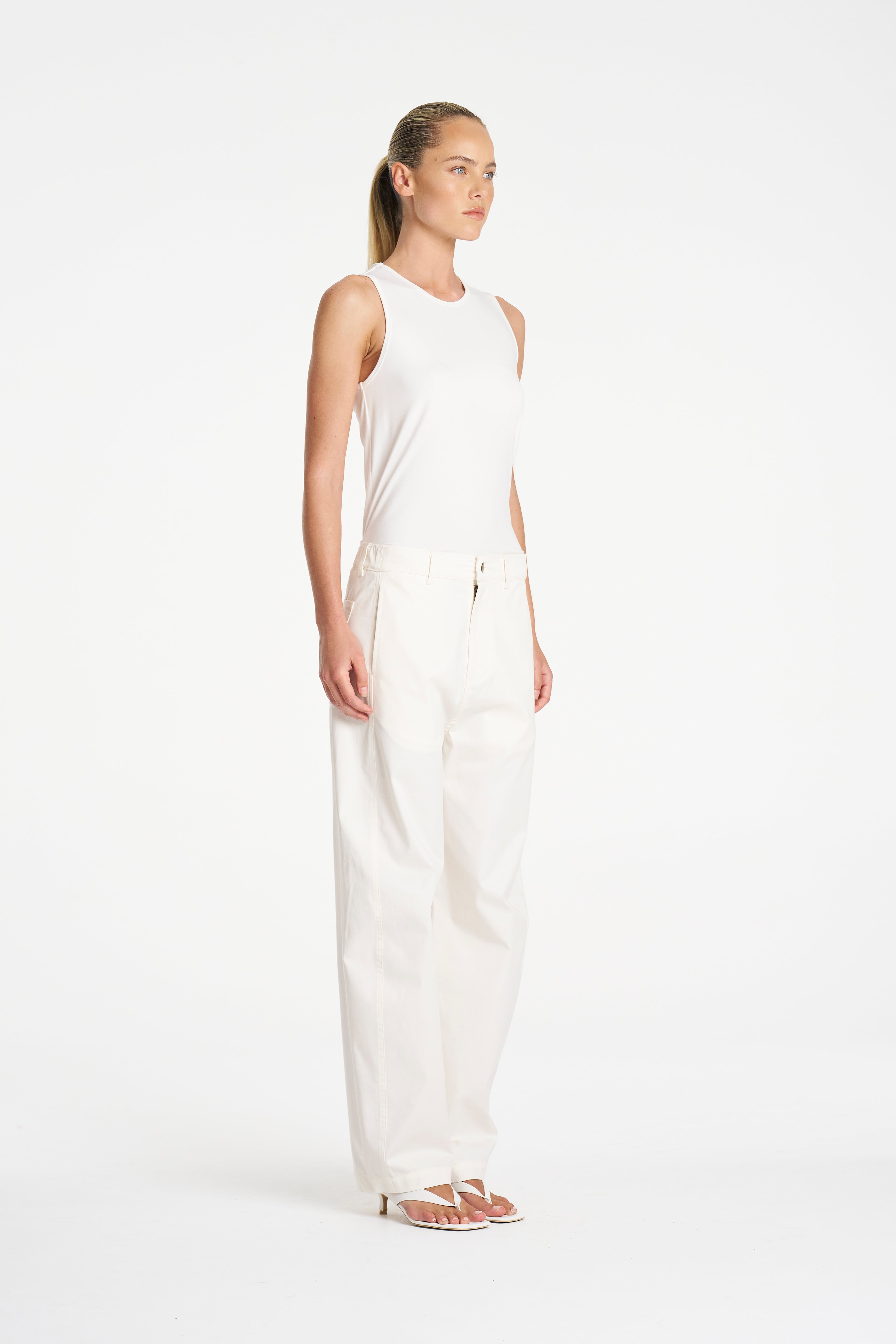 CREW TANK - White - MELA PURDIE