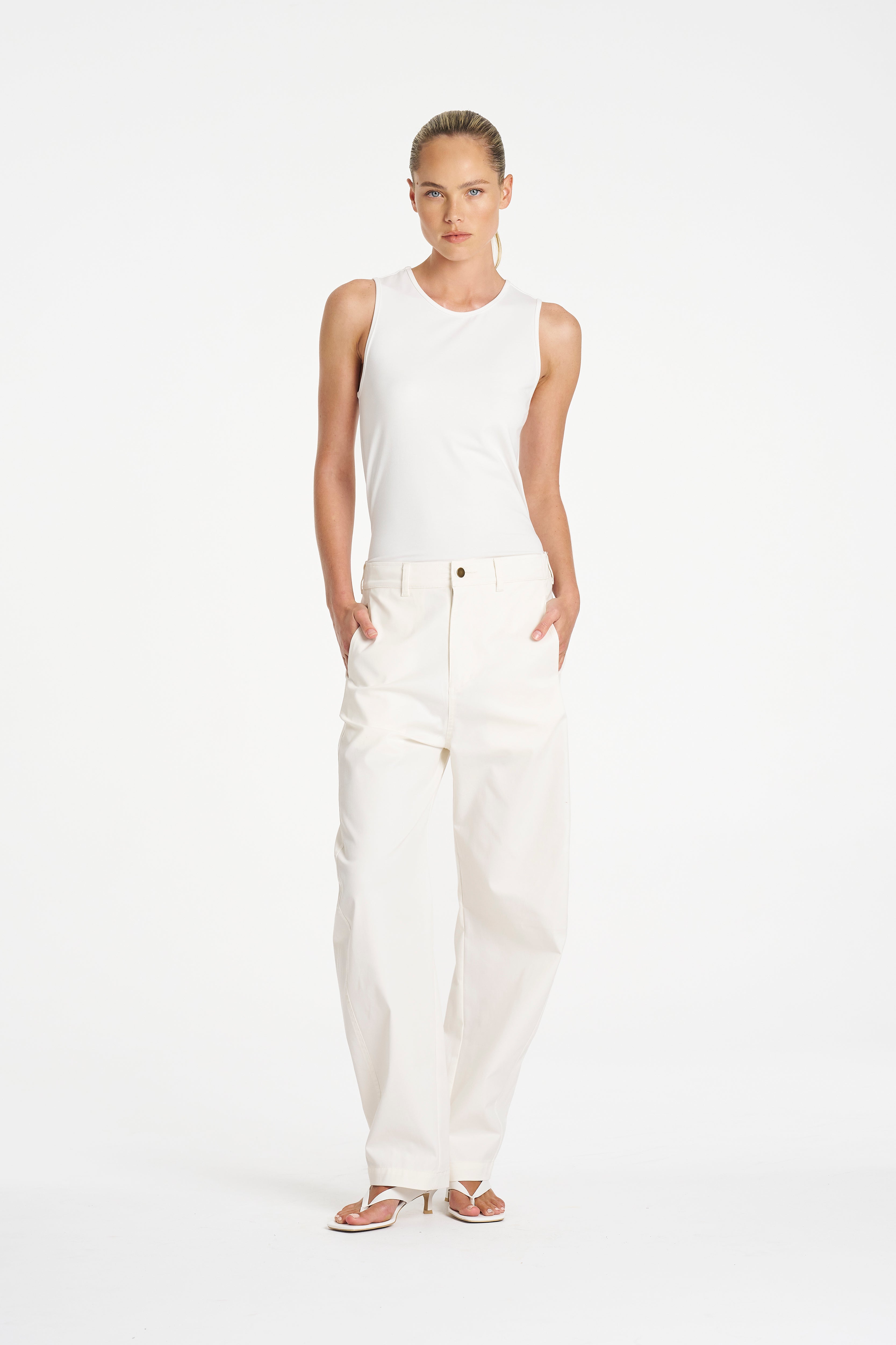 CREW TANK - White - MELA PURDIE