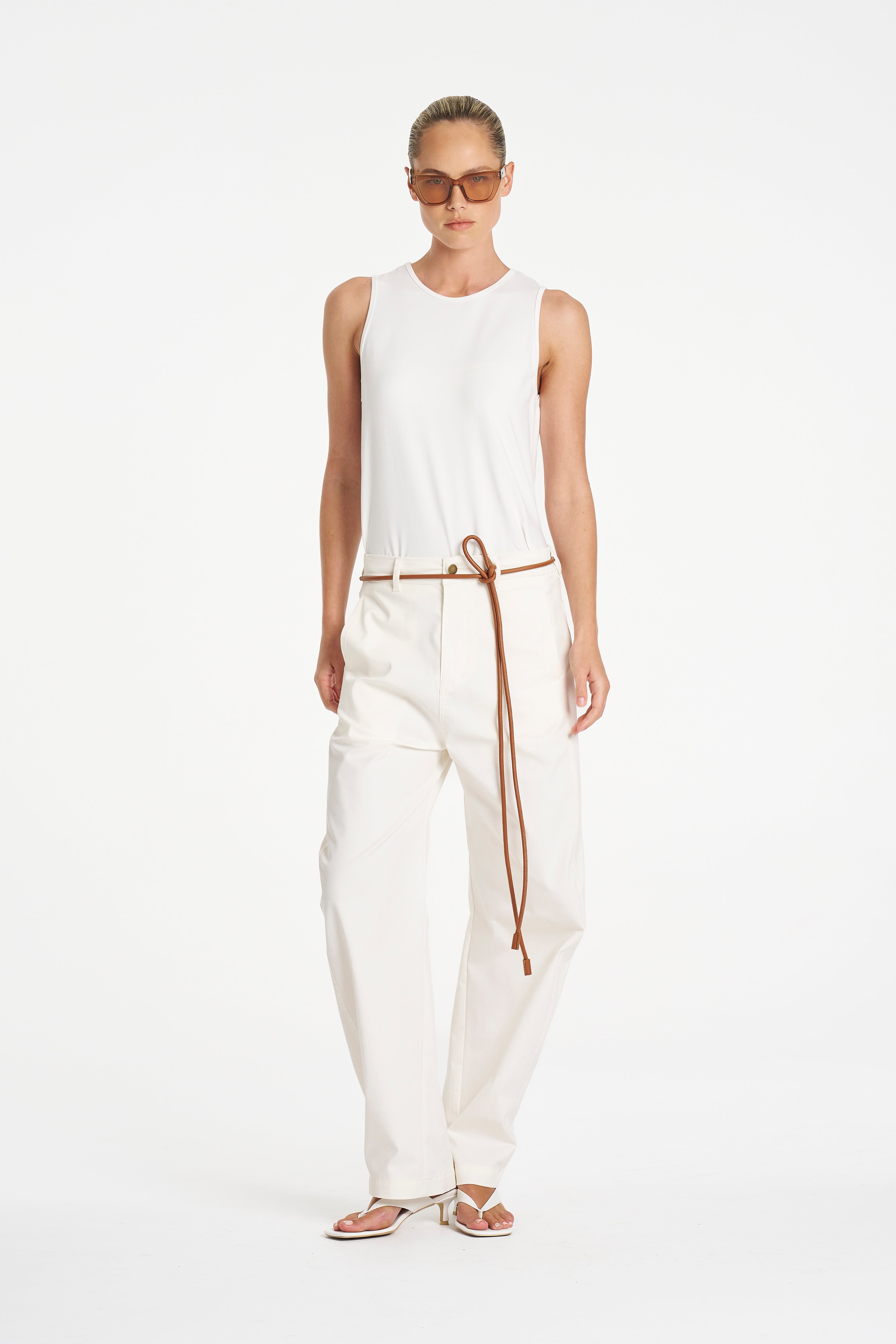 CREW TANK - White - MELA PURDIE