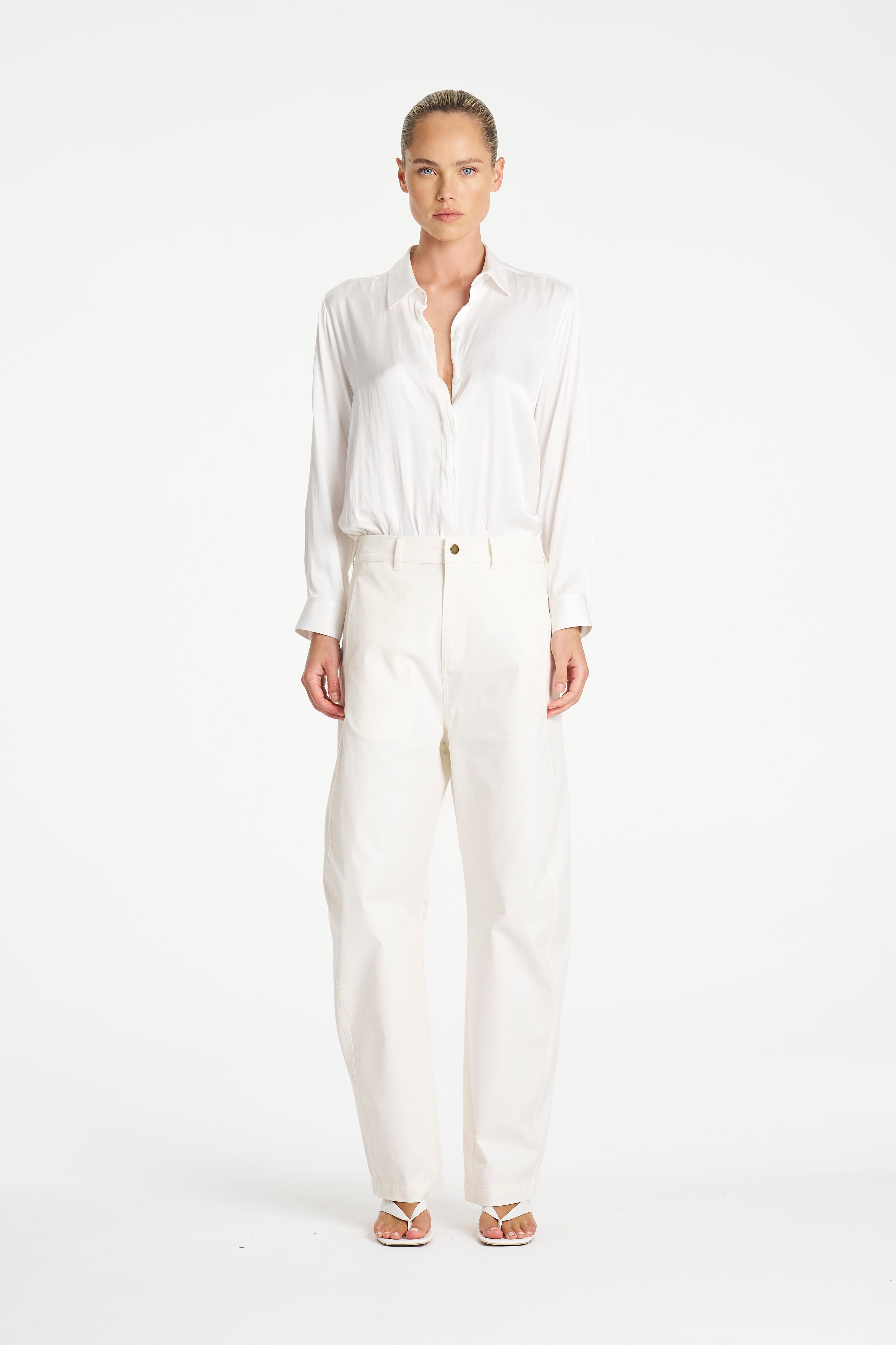 CHARMEUSE SHIRT - Ivory - MELA PURDIE