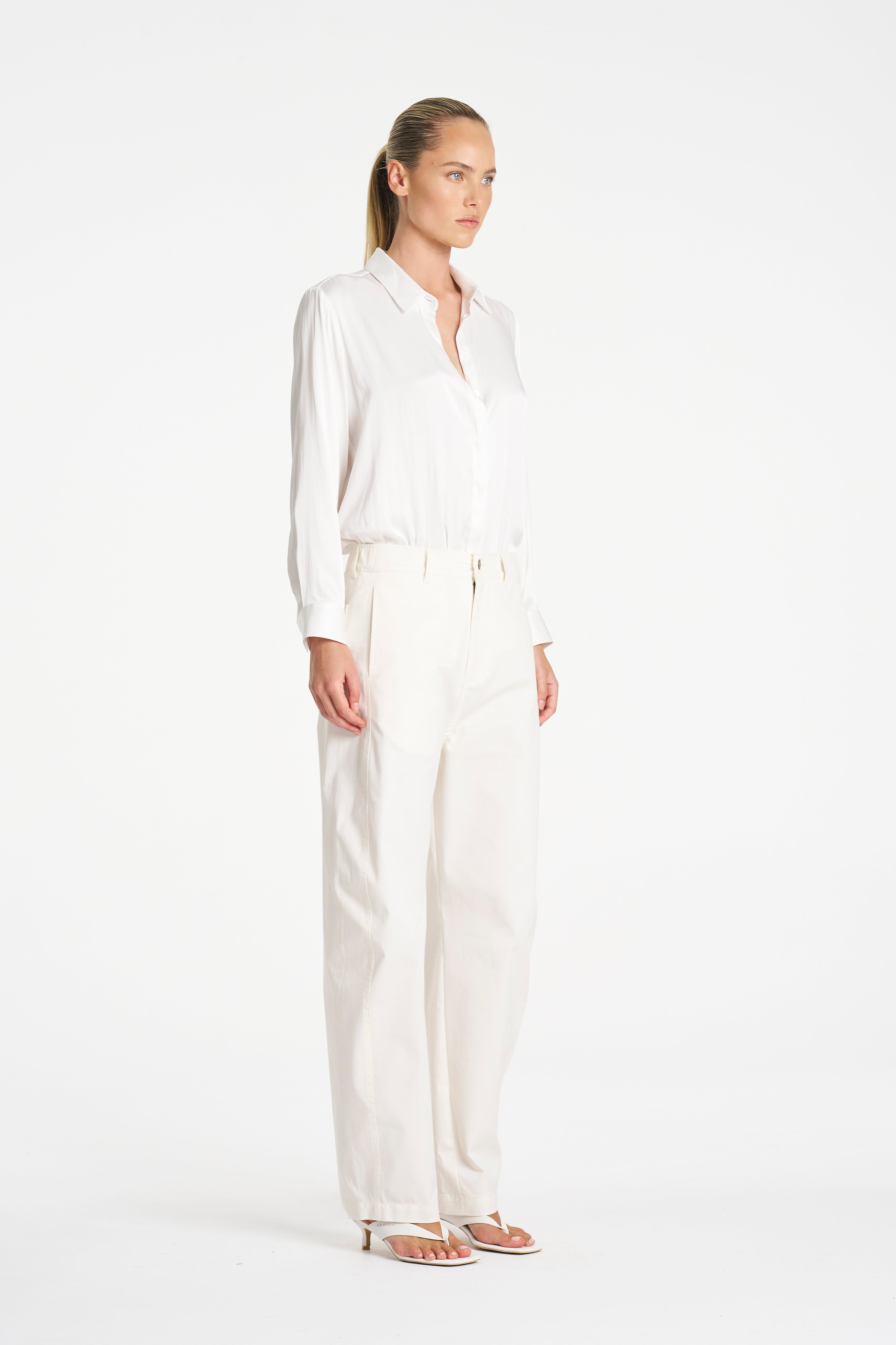 CHARMEUSE SHIRT - Ivory - MELA PURDIE