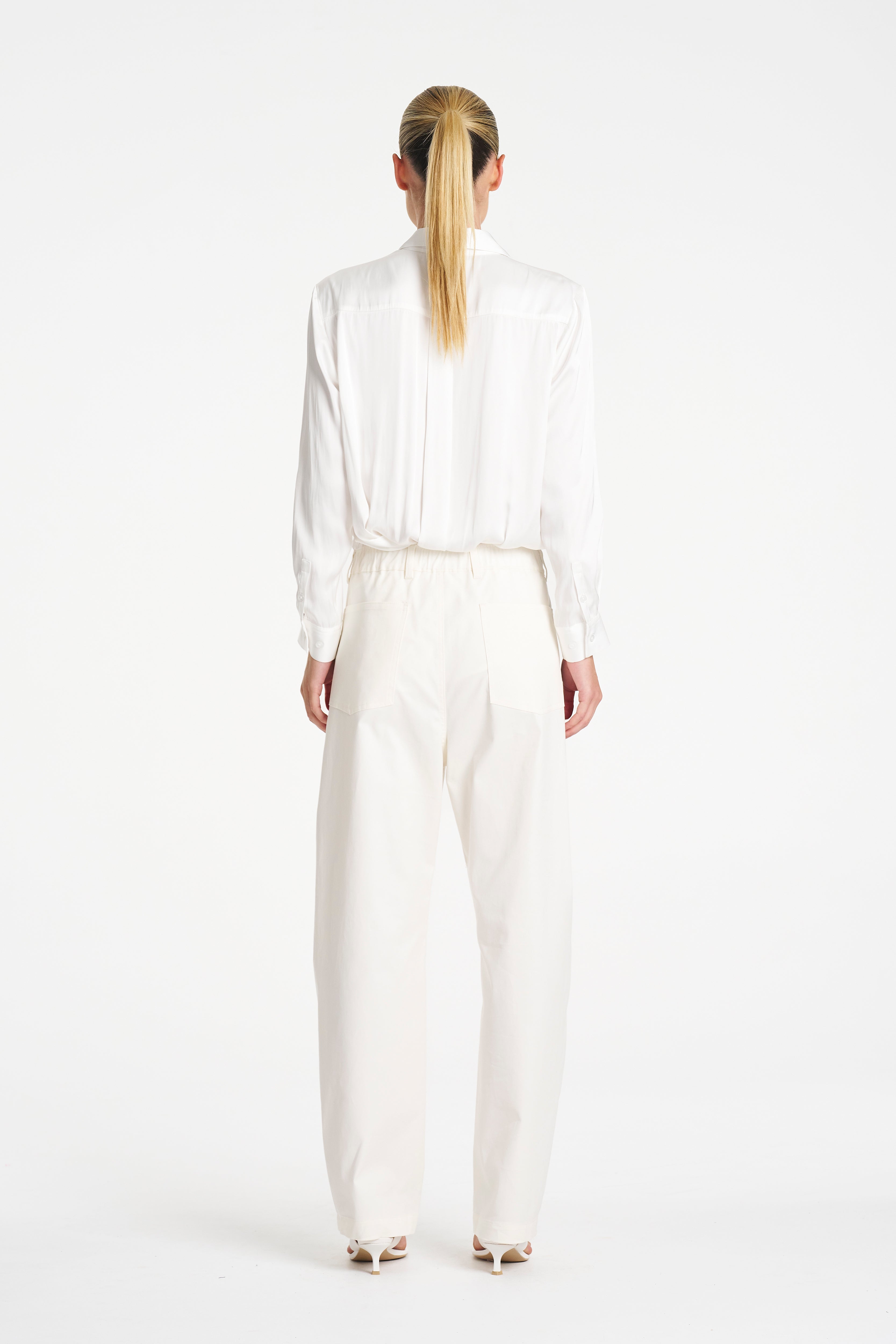 CHARMEUSE SHIRT - Ivory - MELA PURDIE