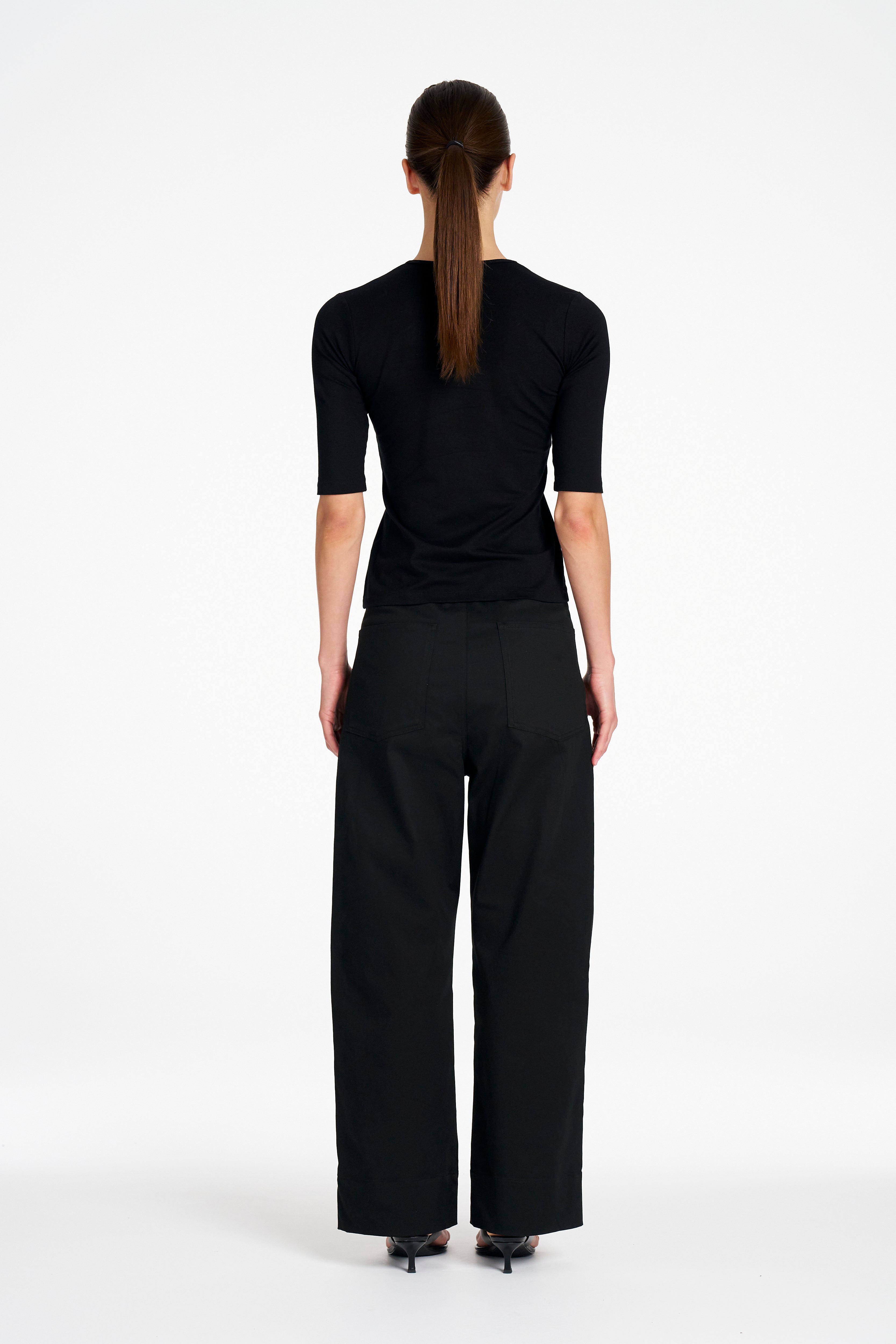 STRAIGHT PANT - Black - MELA PURDIE