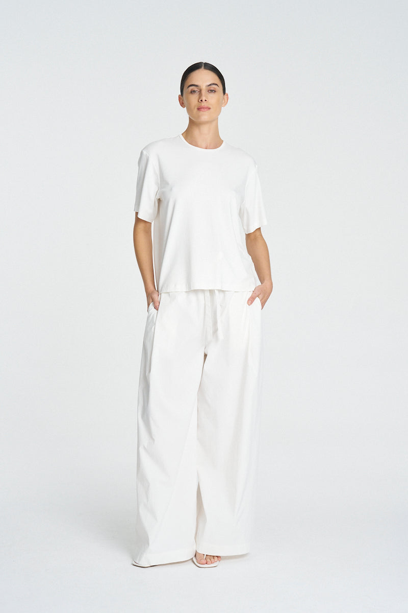 PLEAT PANT - Ivory - Mela Purdie