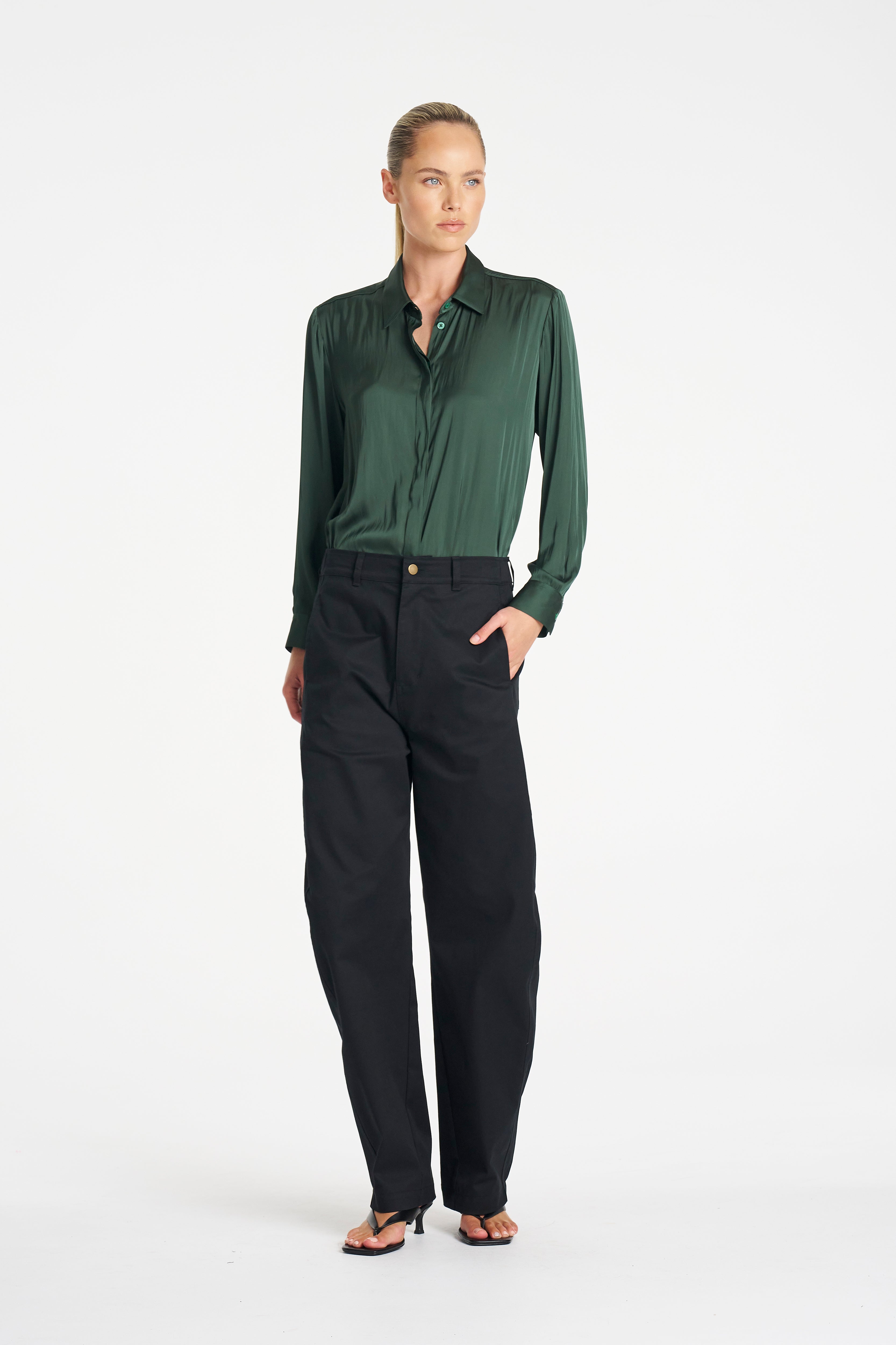 CHARMEUSE SHIRT - Jade - MELA PURDIE