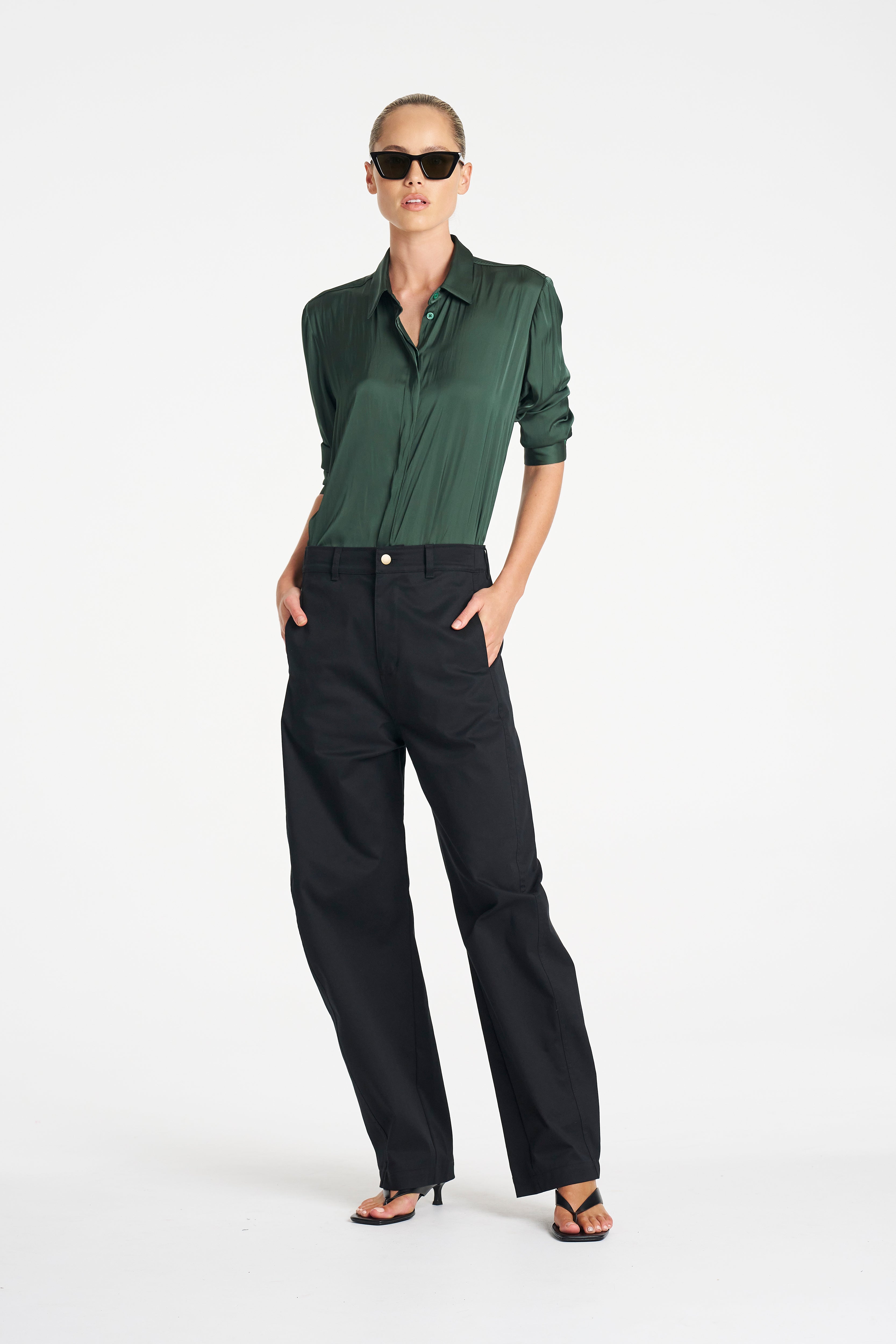 CHARMEUSE SHIRT - Jade - MELA PURDIE