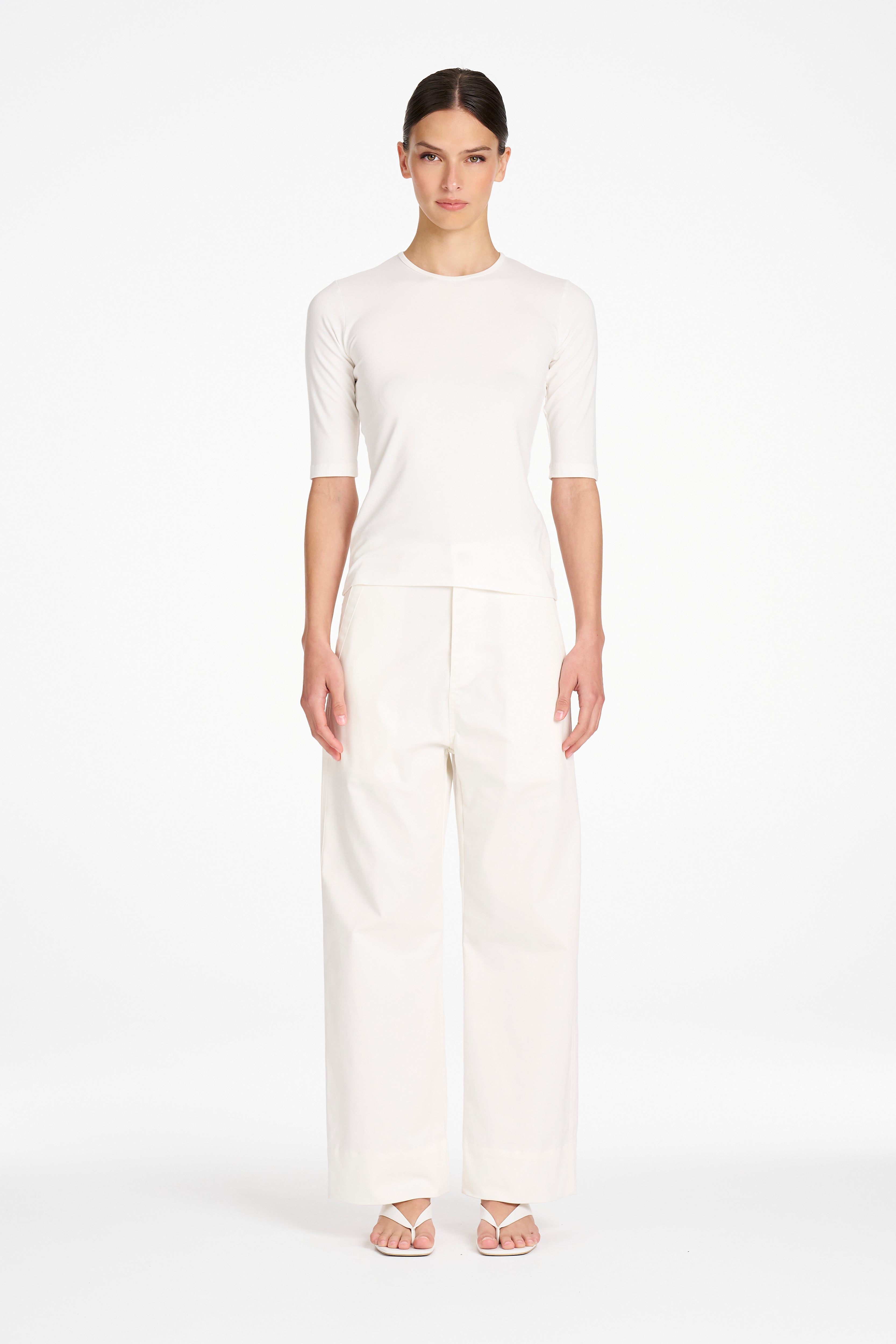 STRAIGHT PANT - Ivory - MELA PURDIE