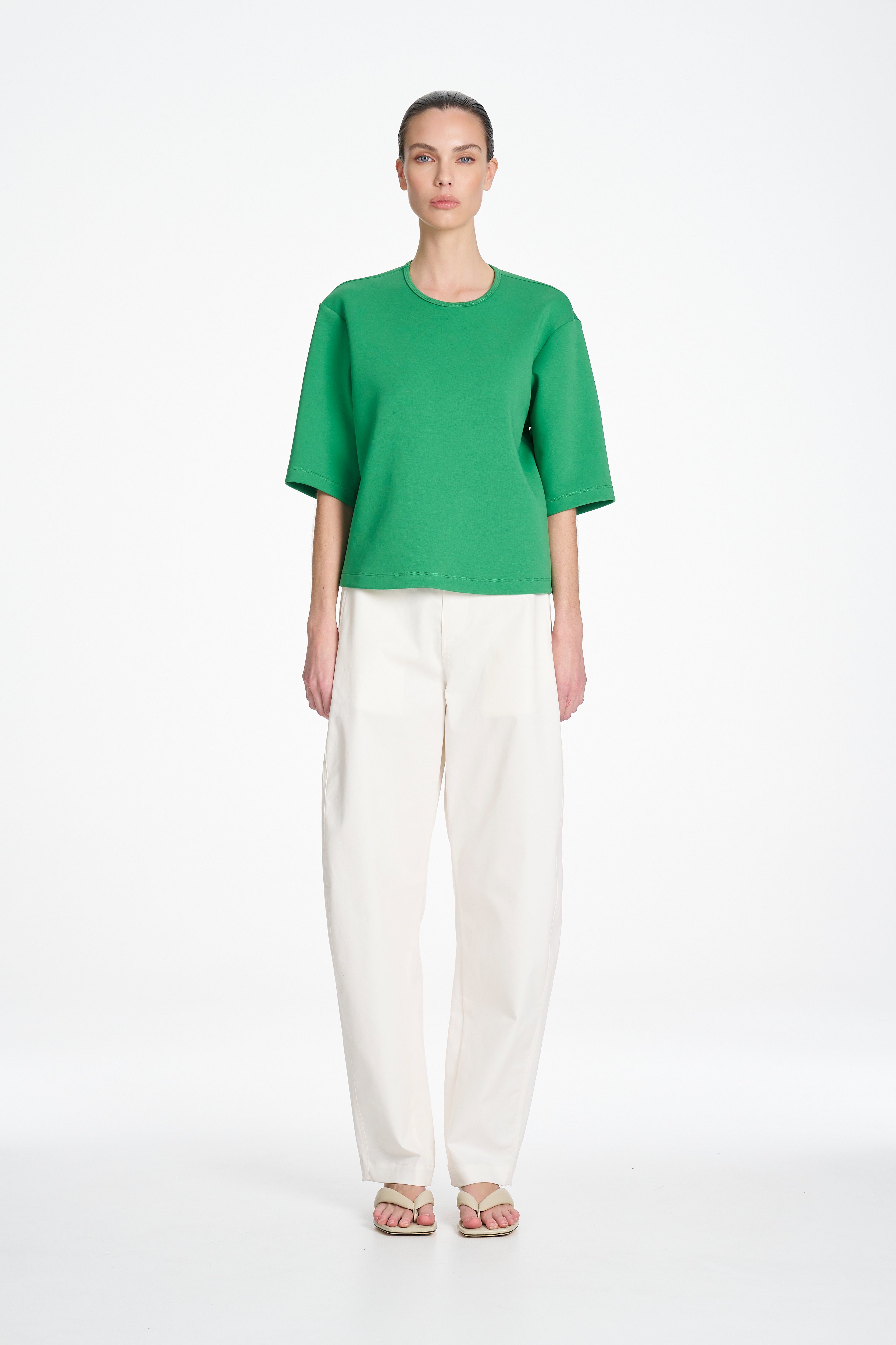 ELBOW BOX TEE - Emerald