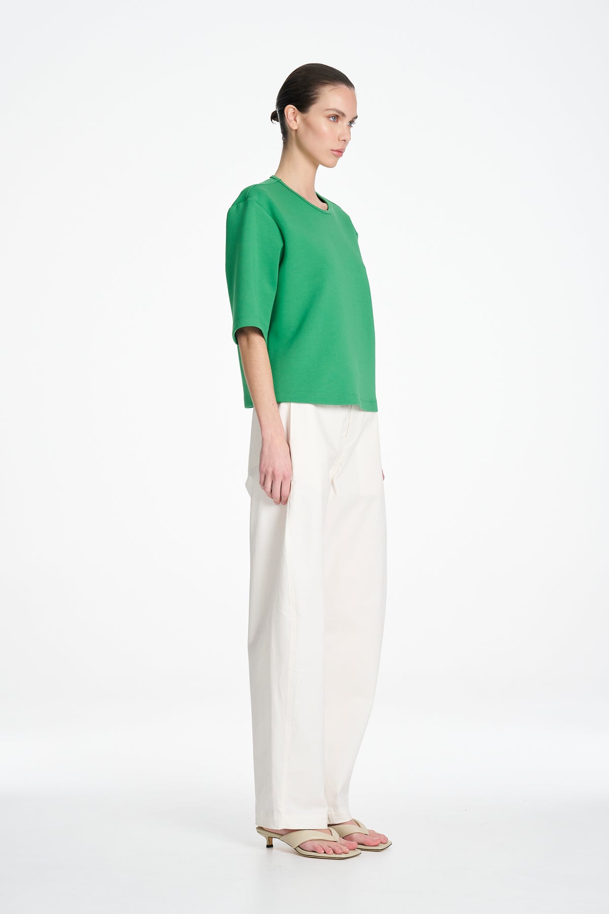 ELBOW BOX TEE - Emerald