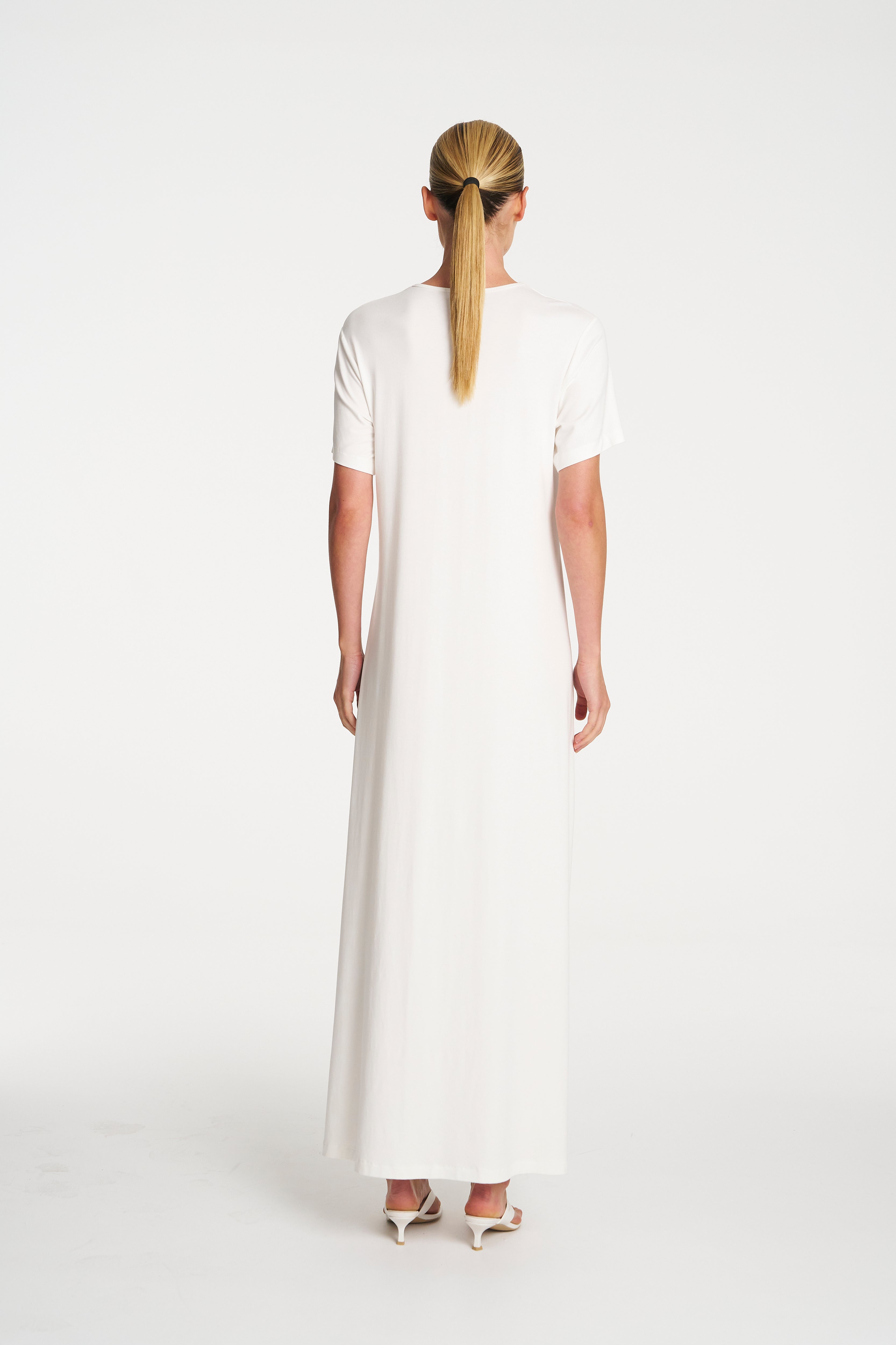 BOX T DRESS - White - MELA PURDIE