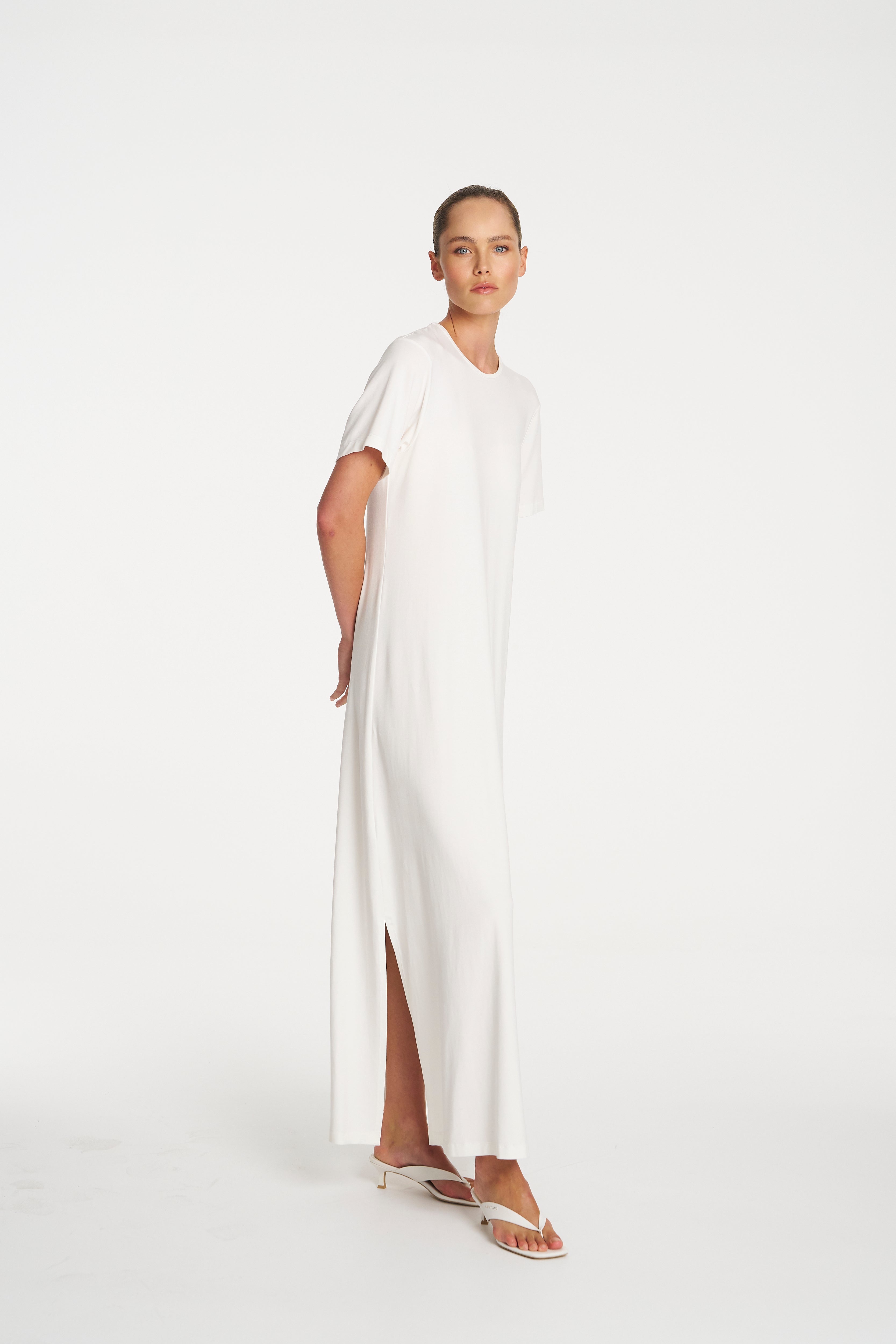 BOX T DRESS - White - MELA PURDIE