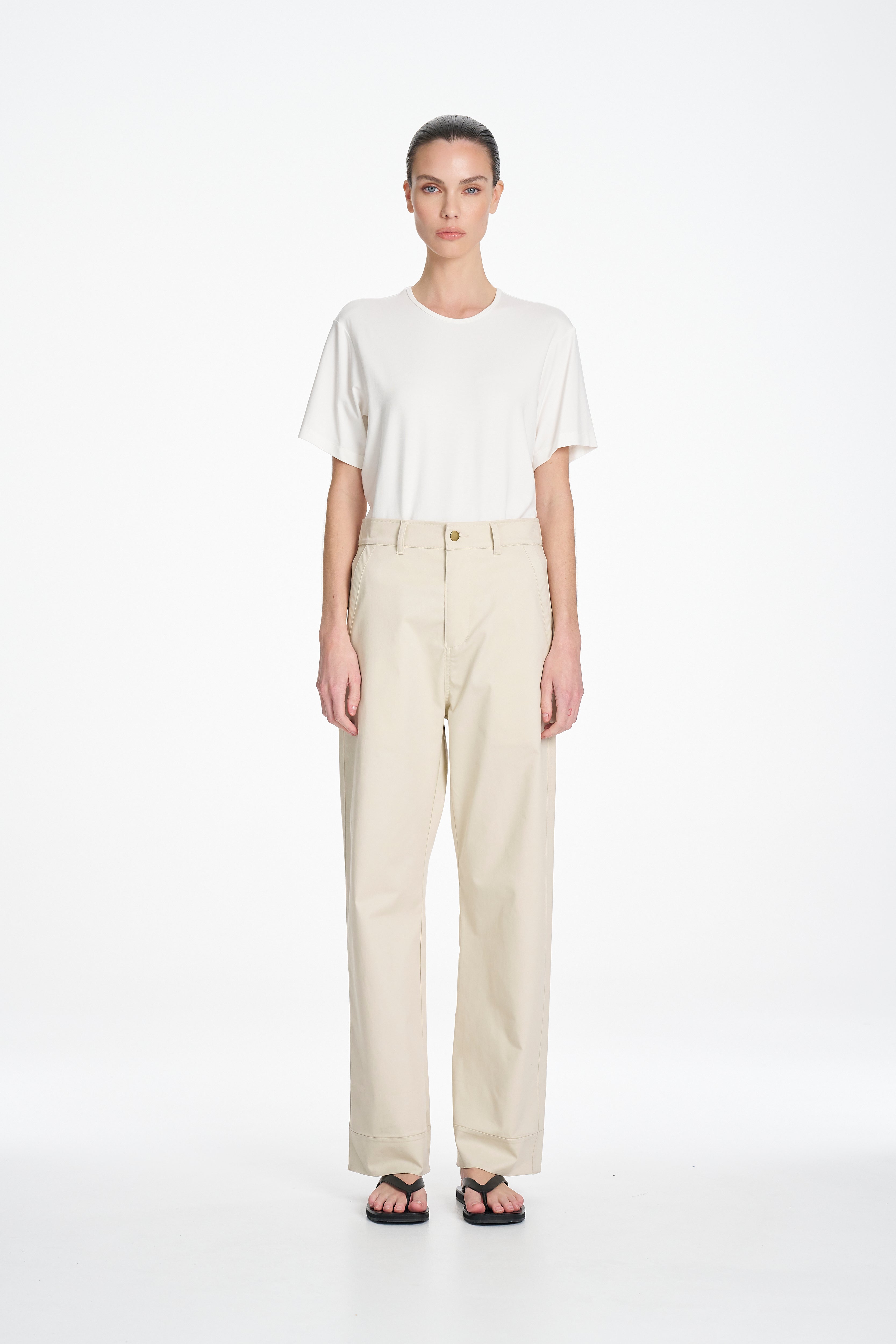 STRAIGHT PANT - Rice - MELA PURDIE