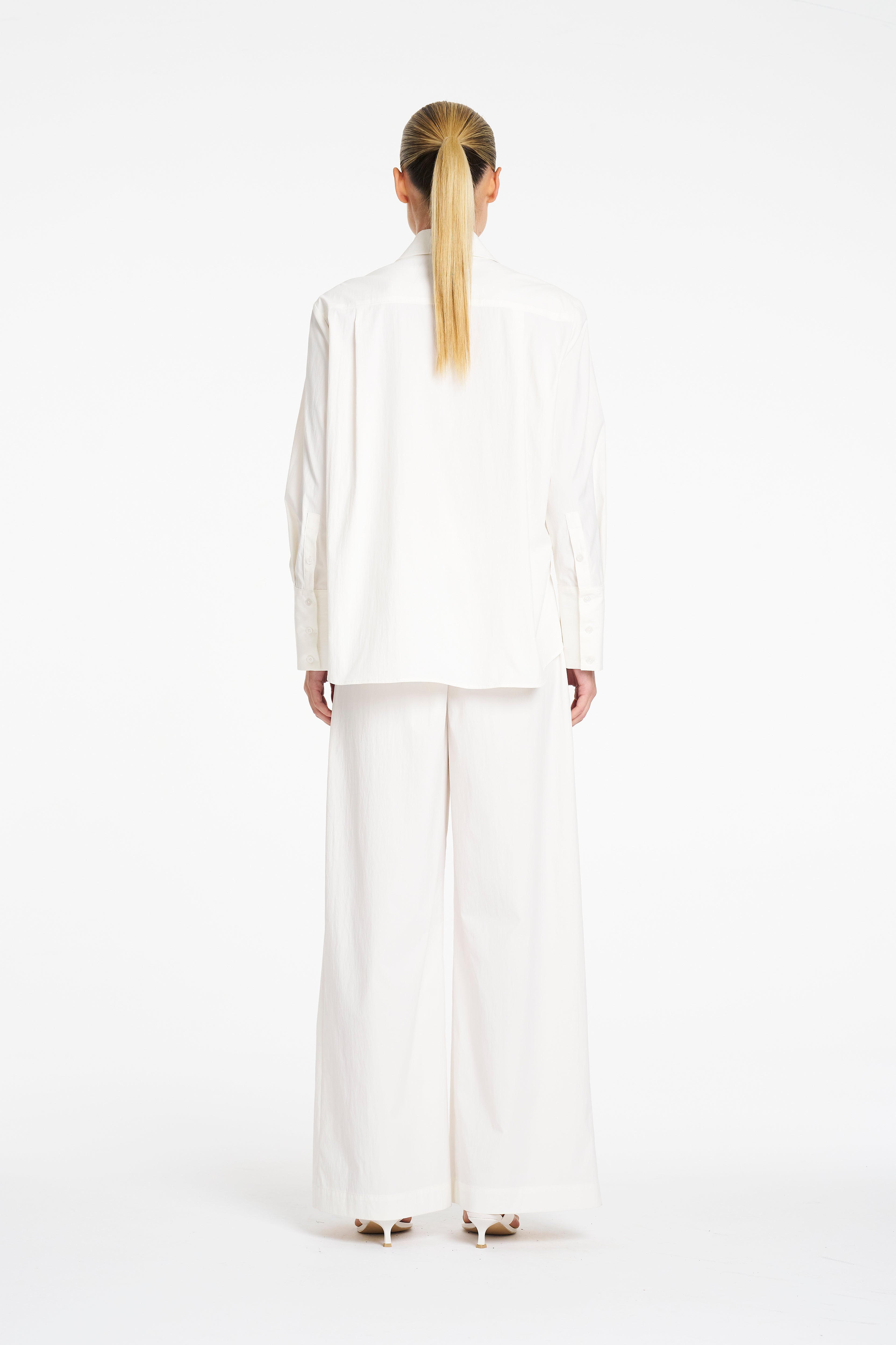 PLEAT PANT - Ivory - MELA PURDIE