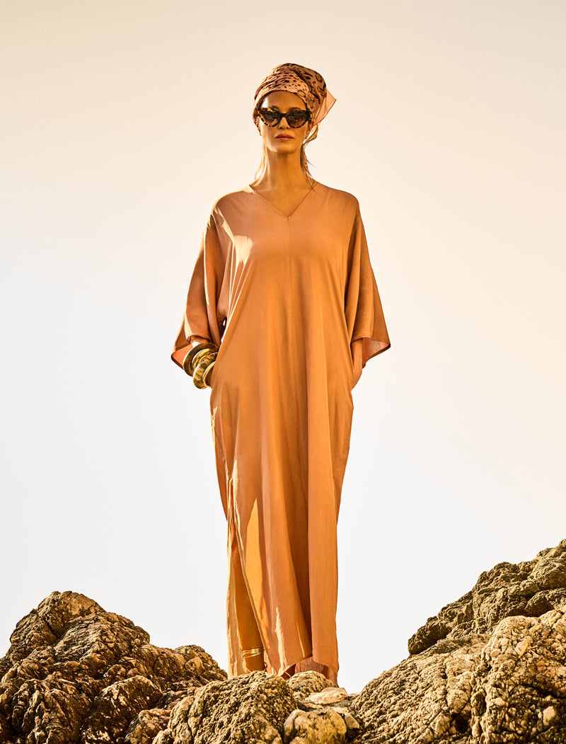 DOLMAN DRESS - Terracotta