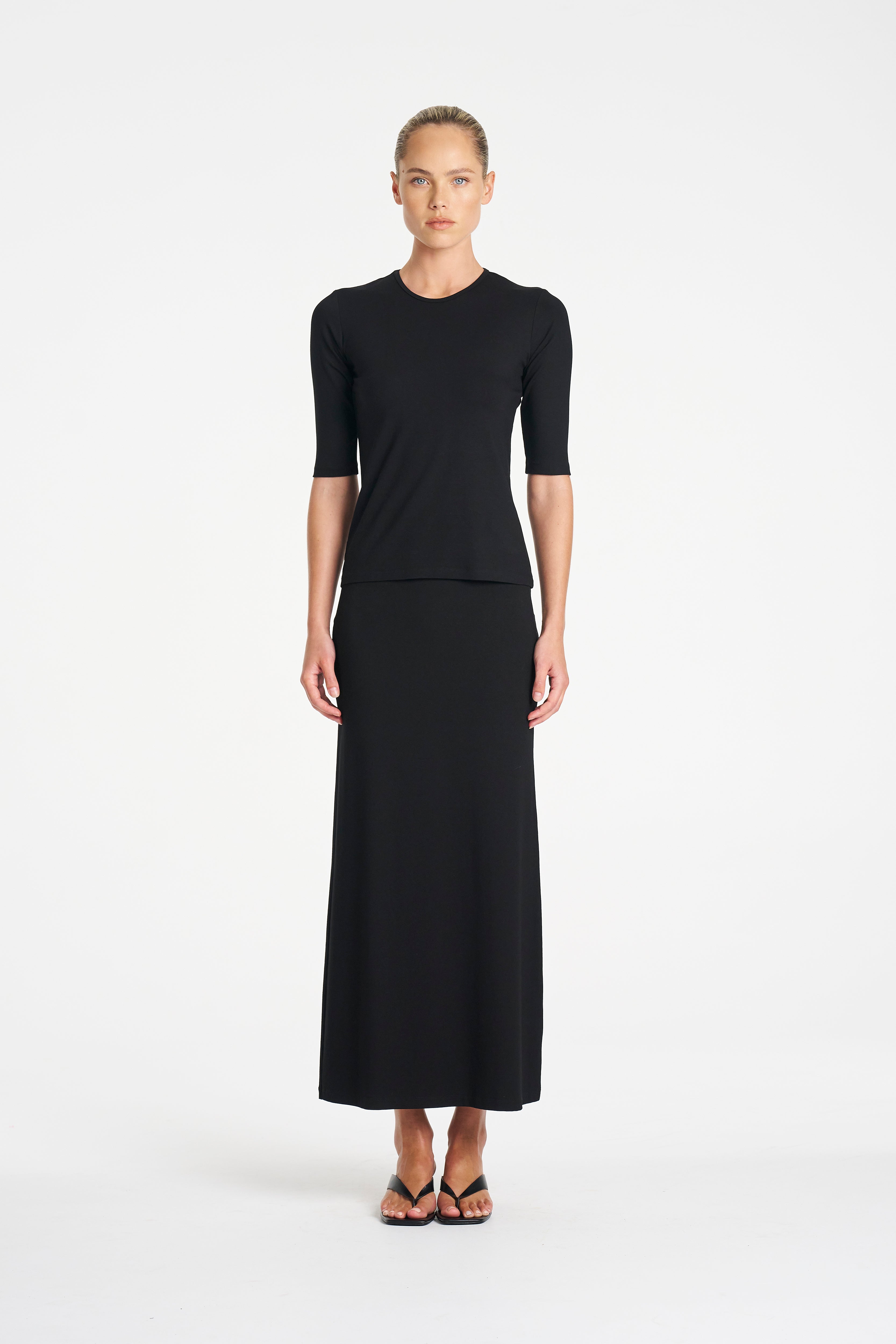 HALF SL TOP - Black - MELA PURDIE