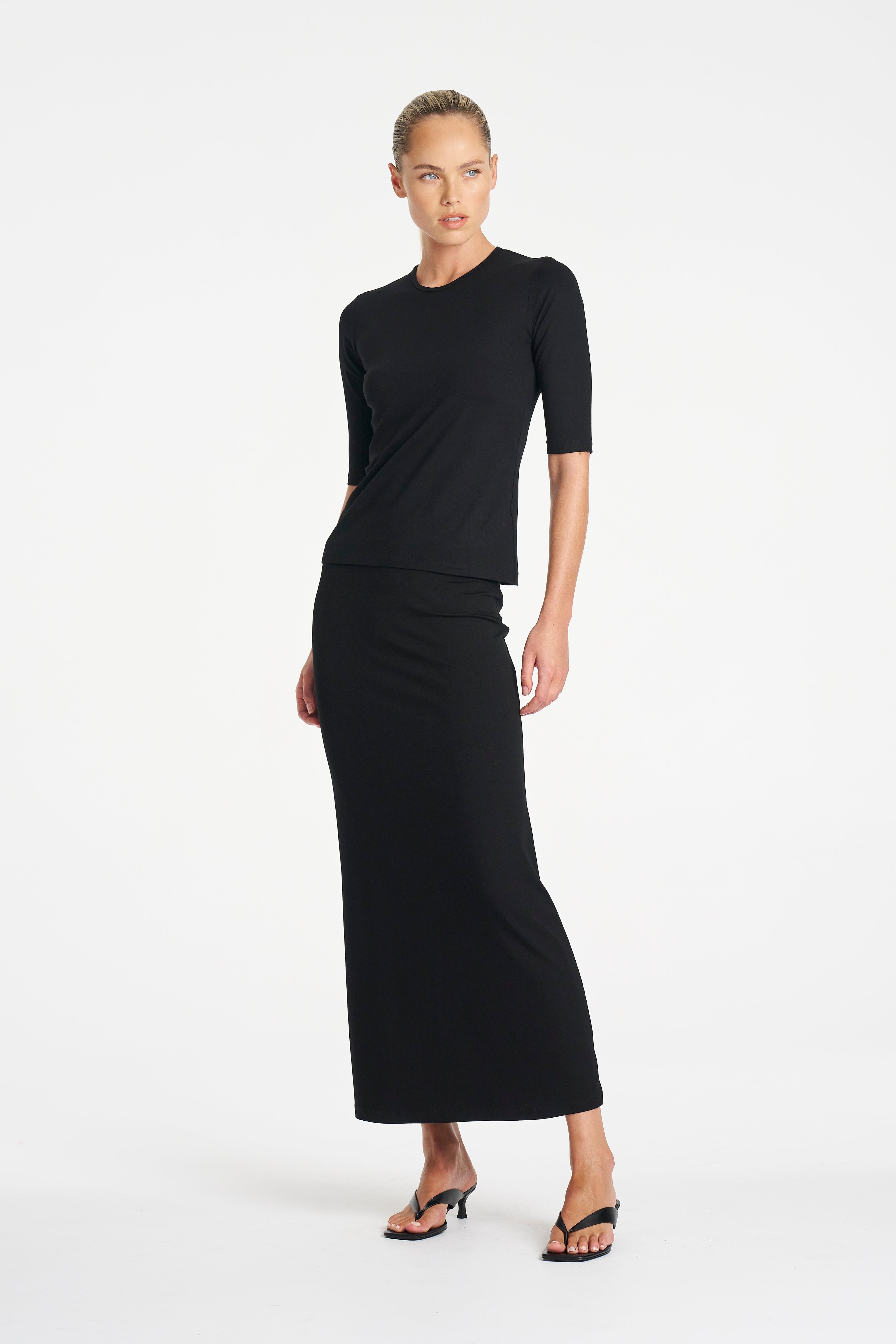 HALF SL TOP - Black - MELA PURDIE