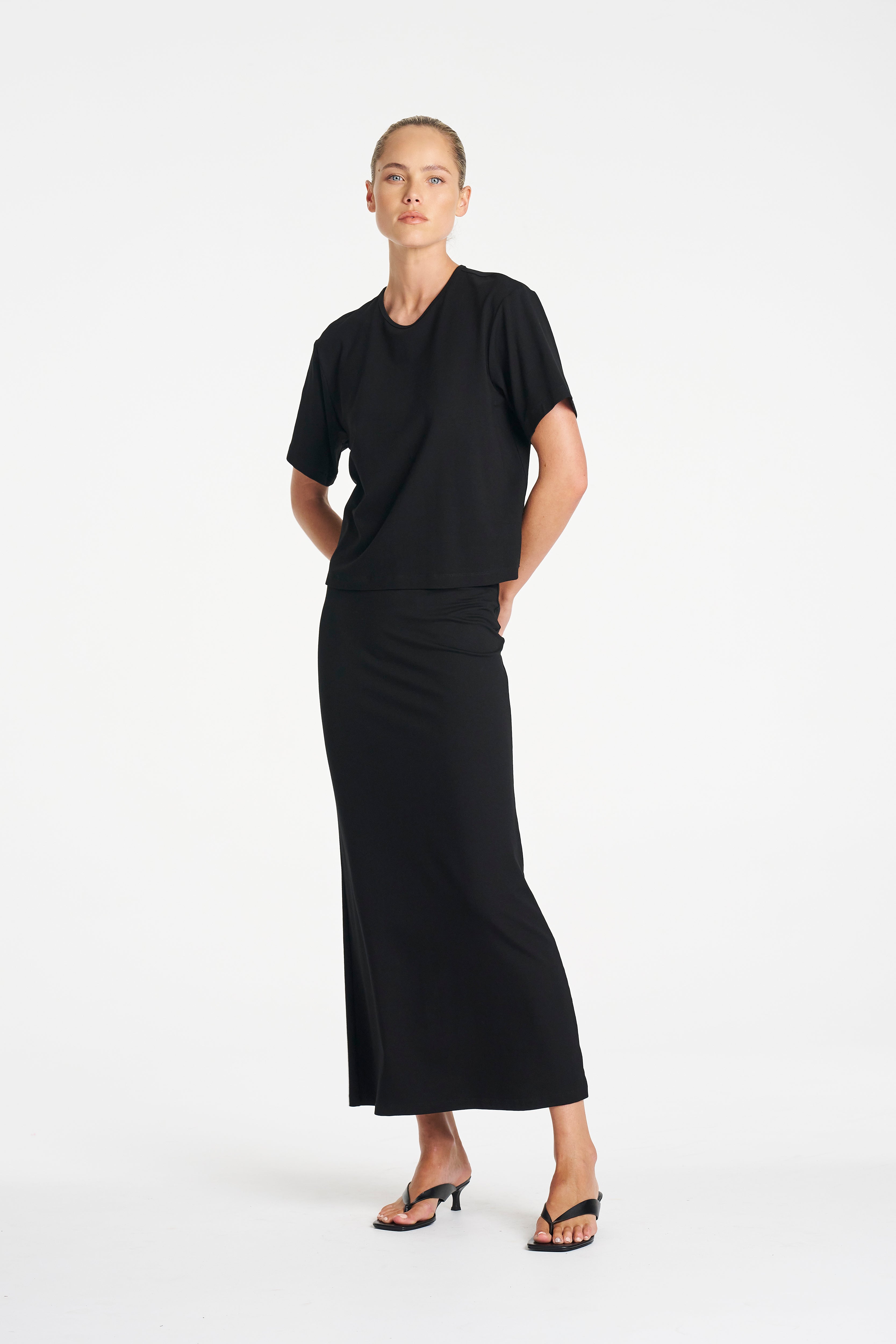 BOX TEE - Black - MELA PURDIE