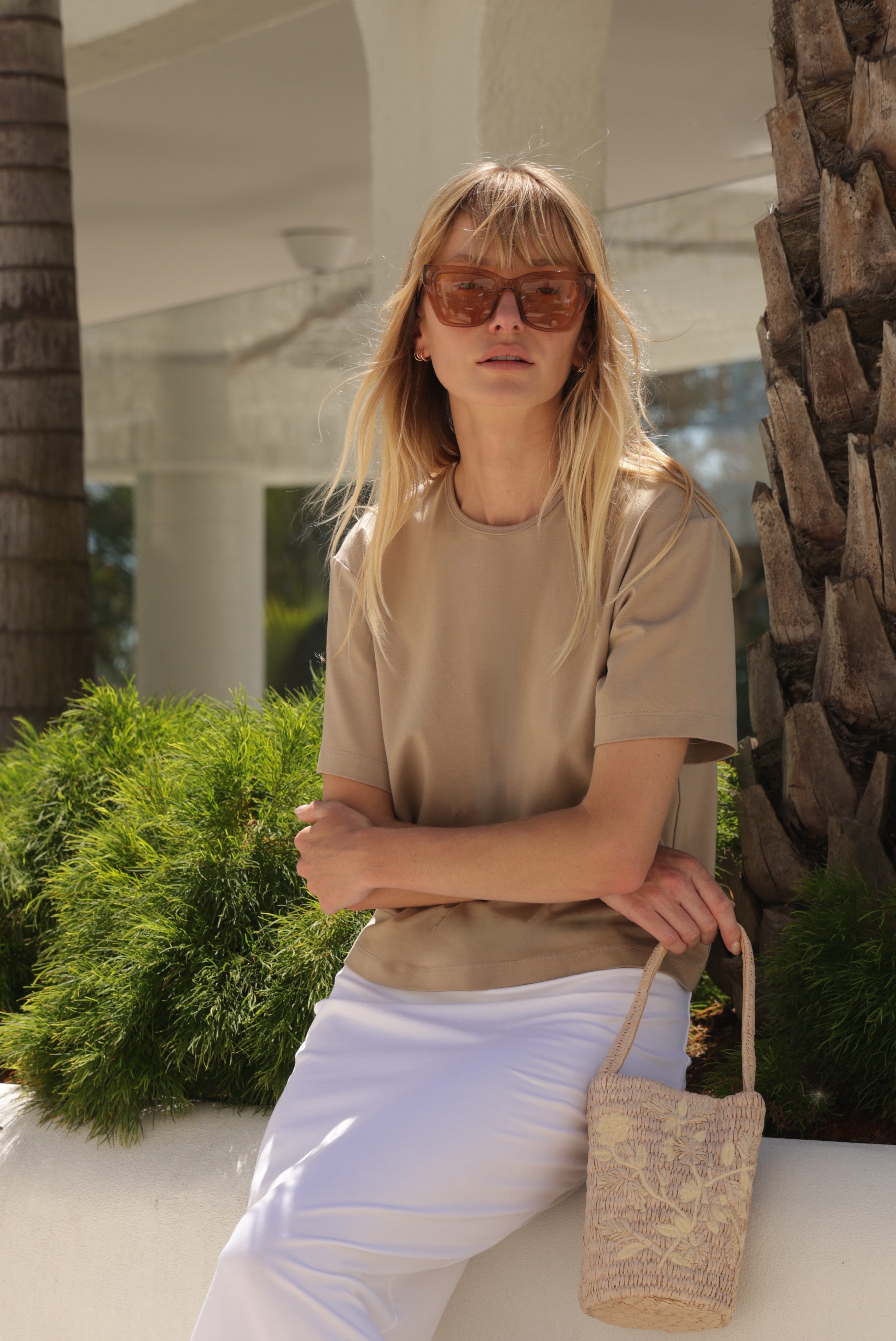 BOX TEE - Caramel - MELA PURDIE