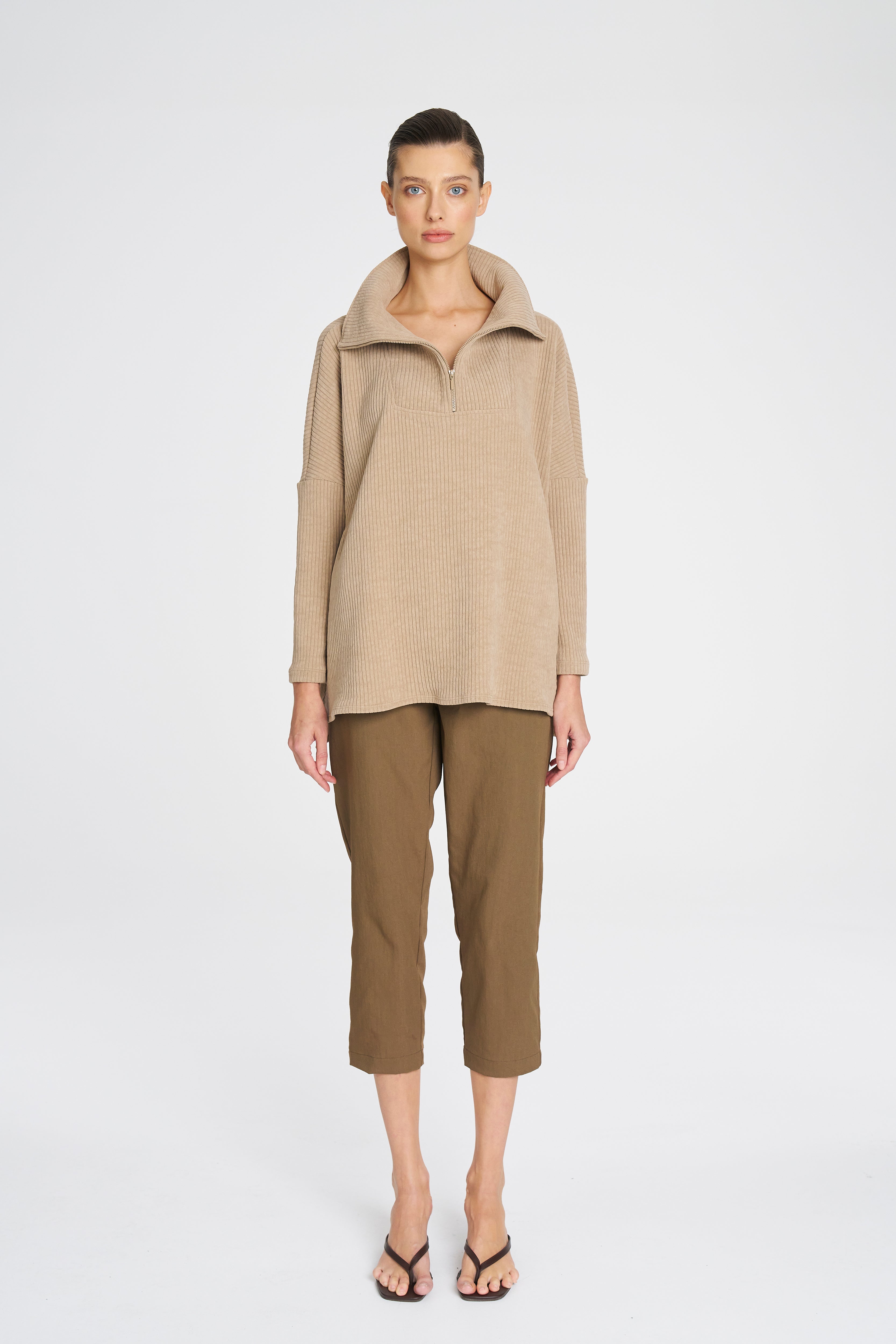 F090 8674 TUBE ZIP SWEATER - MELA PURDIE