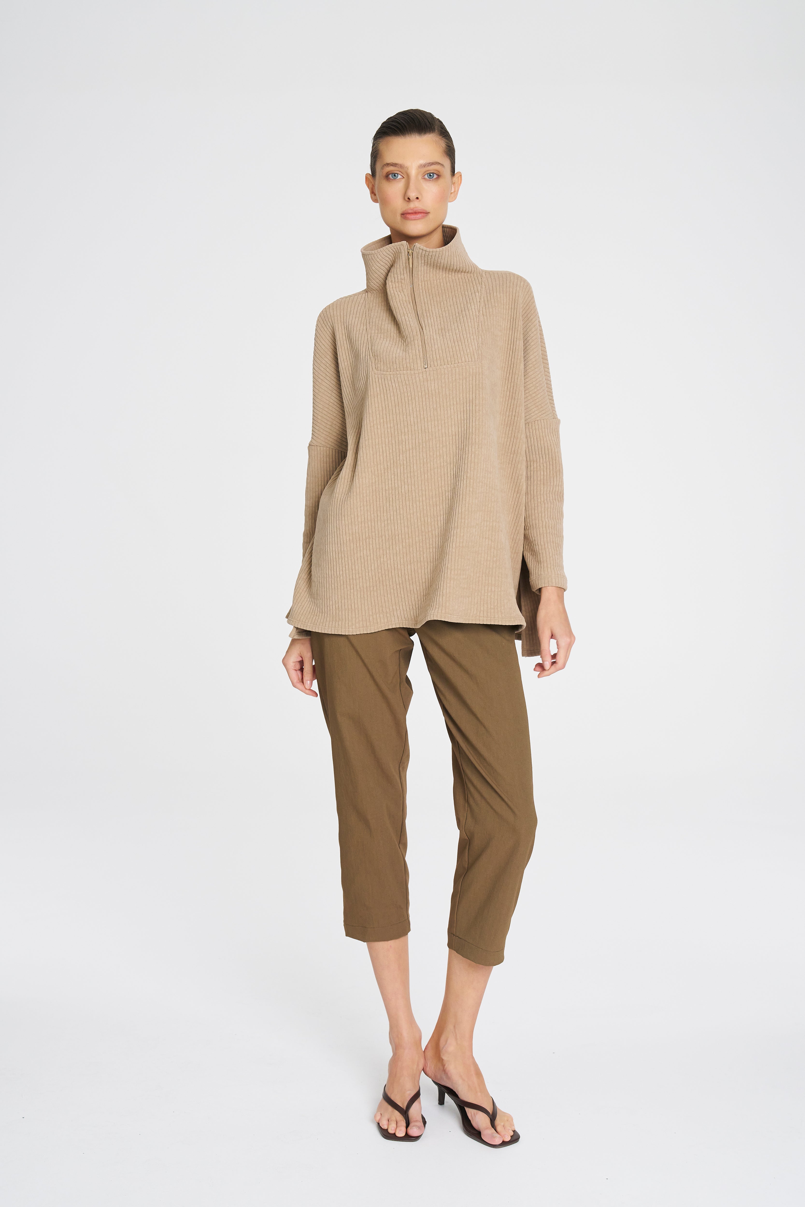 F090 8674 TUBE ZIP SWEATER - MELA PURDIE