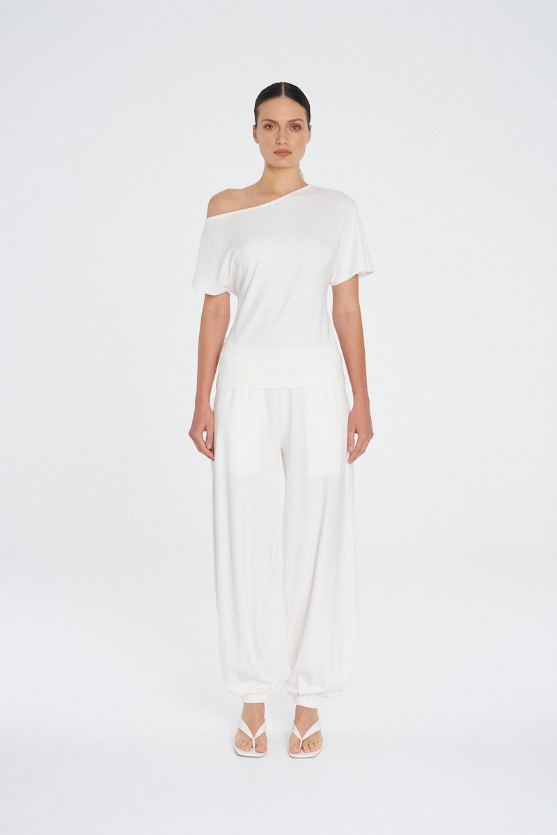 SHOULDER TOP - White - MELA PURDIE